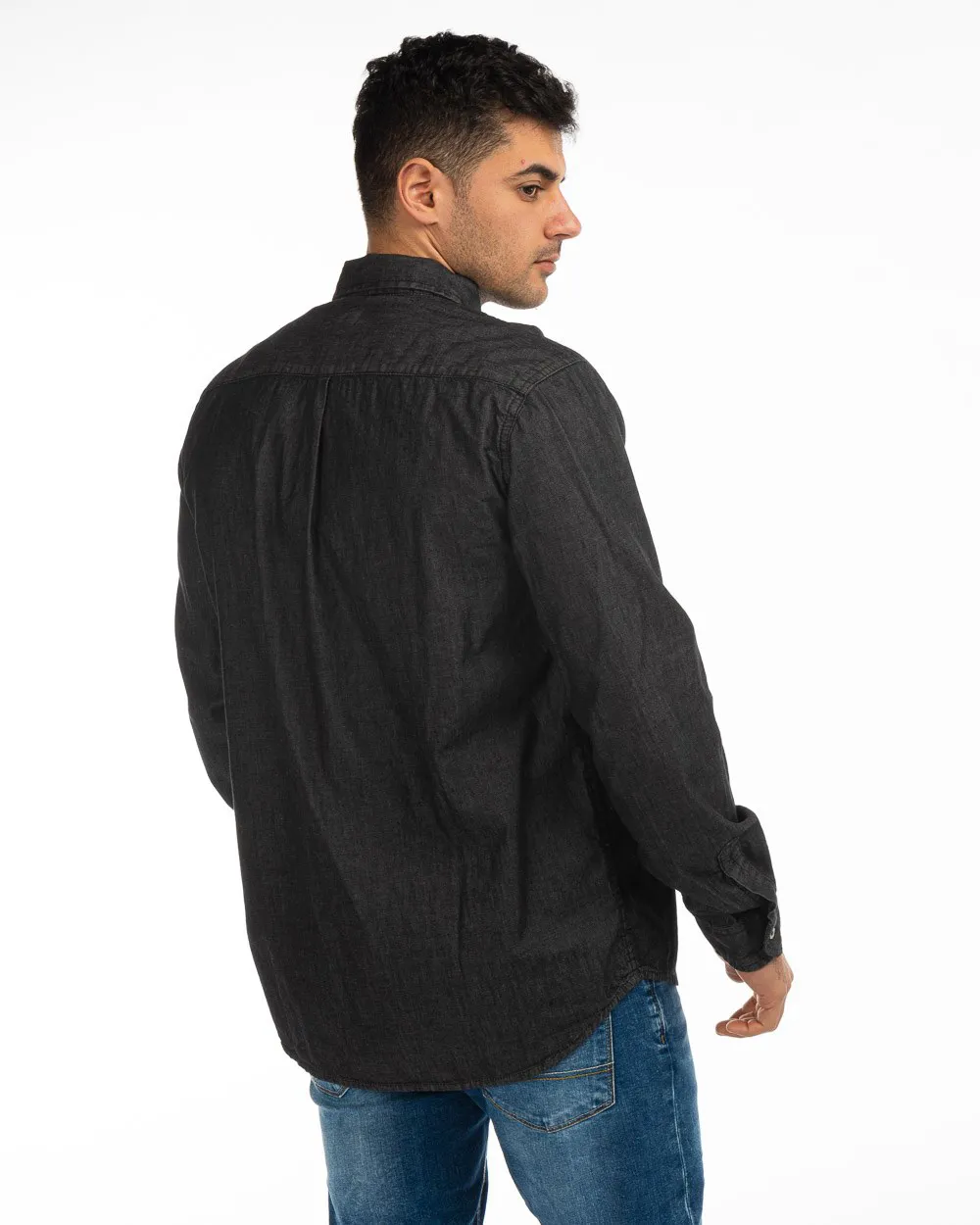 CARRERA - CAMICIA JEANS NERA MANICA LUNGA BOTTON DOWN CON UN TASCHINO                                            Previous produc