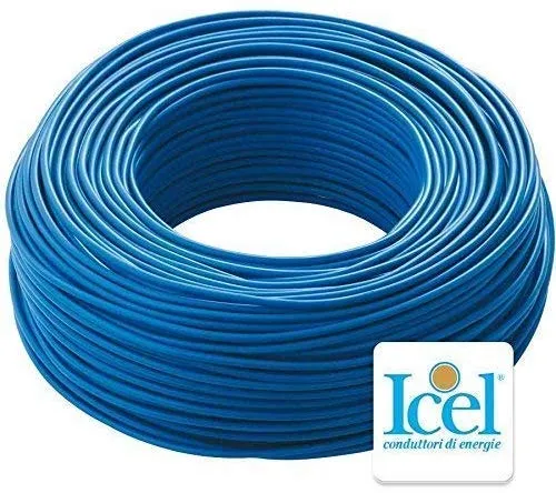 Cavo Elettrico FS17, Unipolare Isolante, Impianti Elettrici, Case, Imprese Edili, 450/750 V, 1 x 35 mm, Blu (100 METRI) - ICEL 1