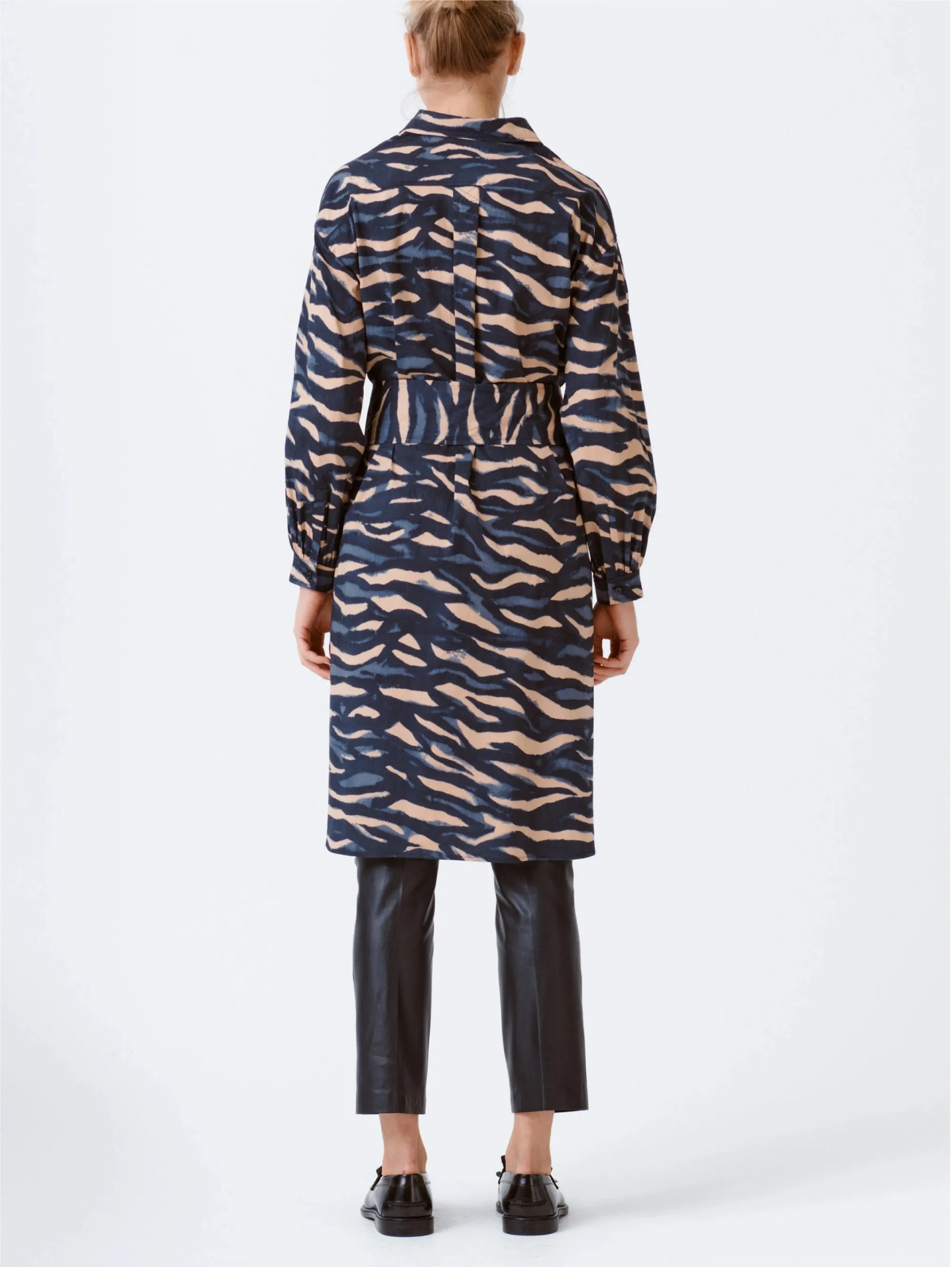 Chemisier Stampa Zebra Nero/Beige