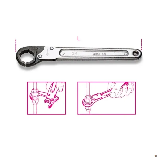 CHIAVI A CRICCHETTO POLIGONALI APERTE Misure - 22 BETA UTENSILI 001200022