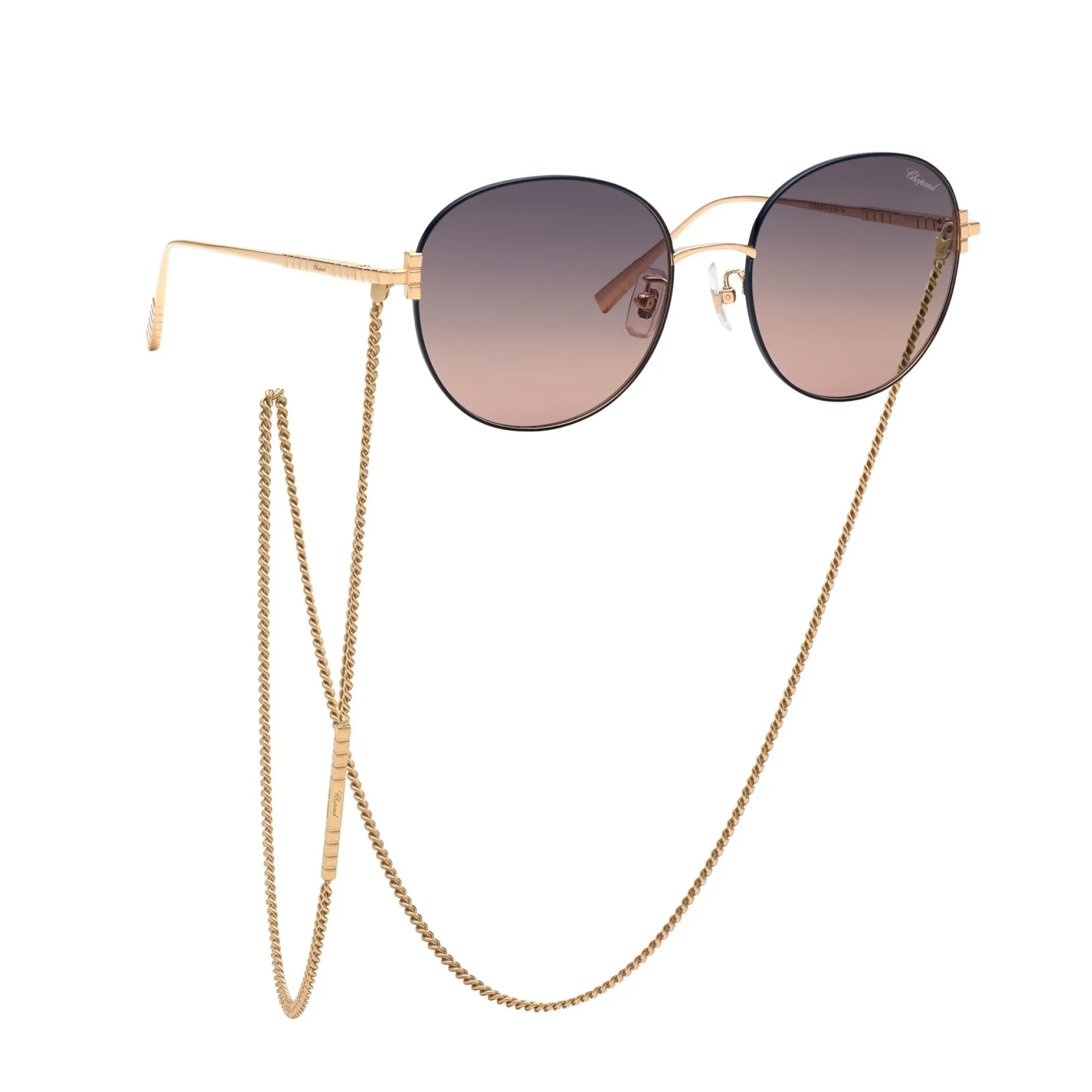   Chopard IKCHL03 - 0354 Oro Rosa Con Parti Blu | Occhiale Da Sole Donna 