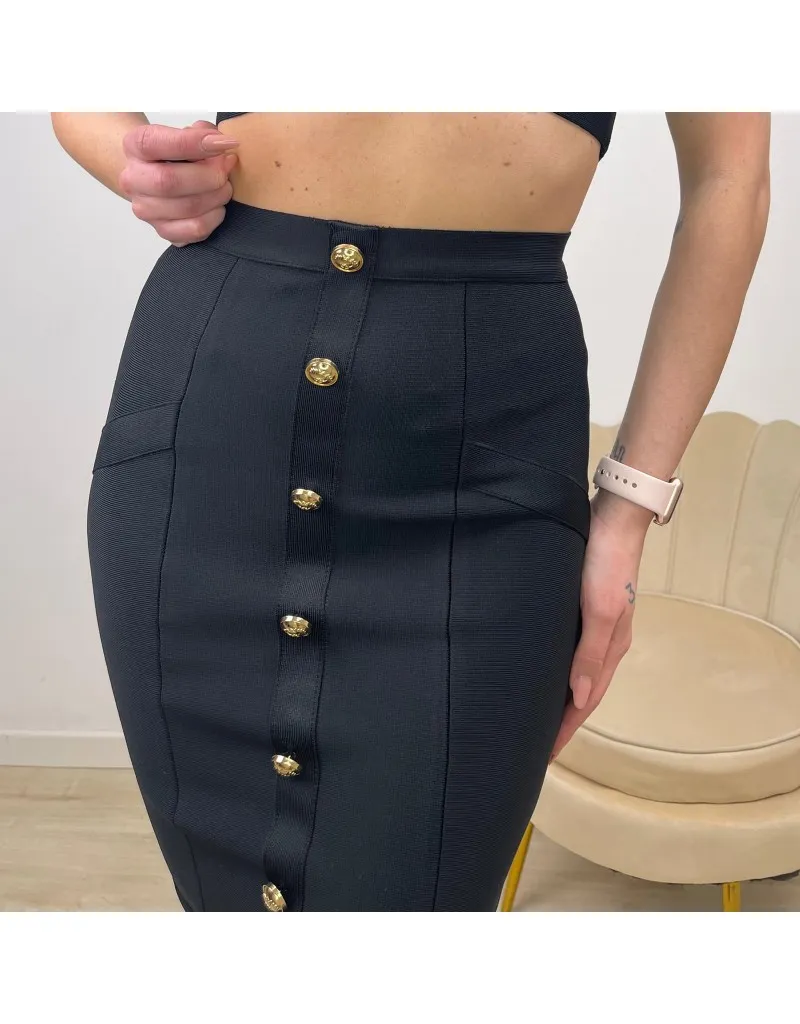 CO ORD SET BANDAGE NERO