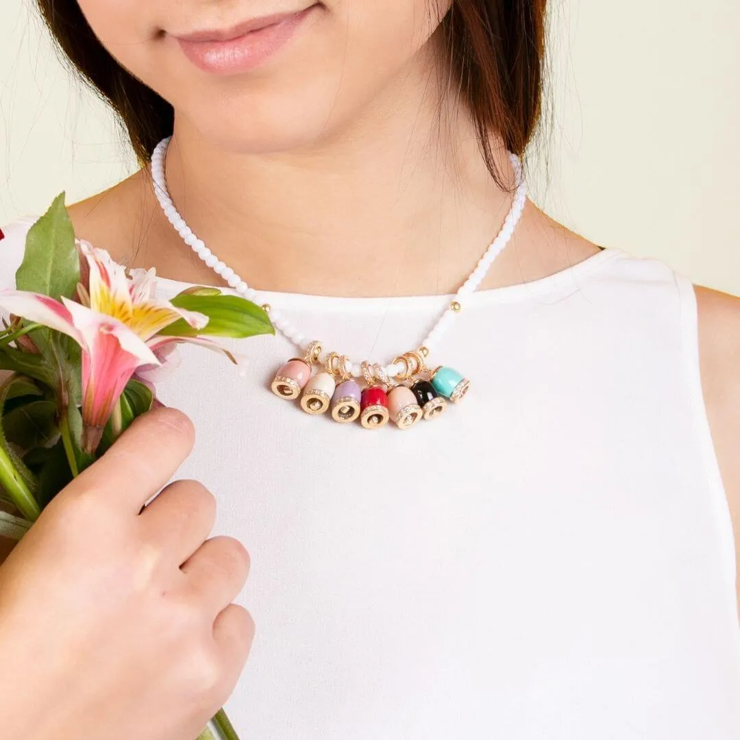 Collana Positano Bianca con pietre naturali