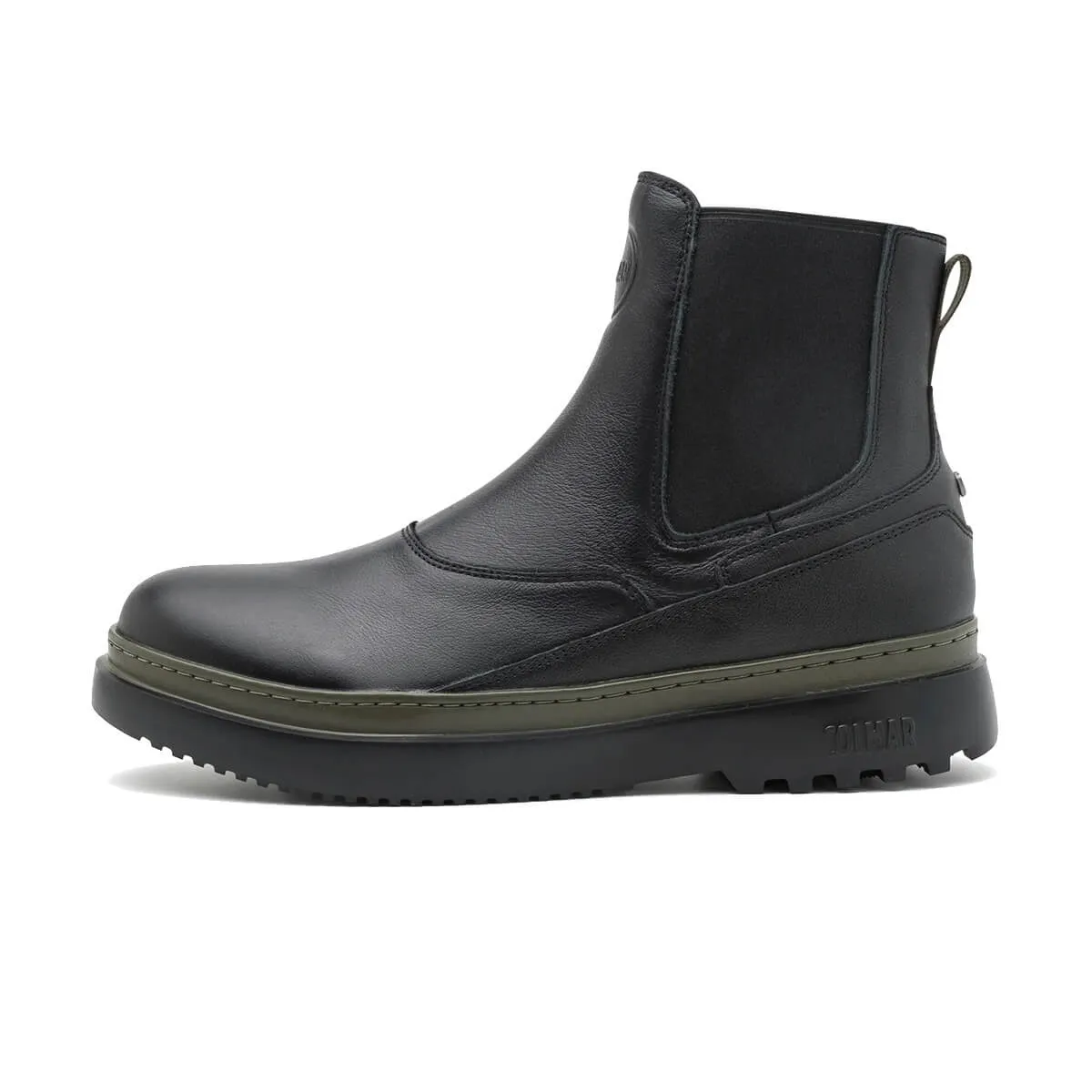 Colmar originals scarpe uomo chelsea block colore nero/verde militare