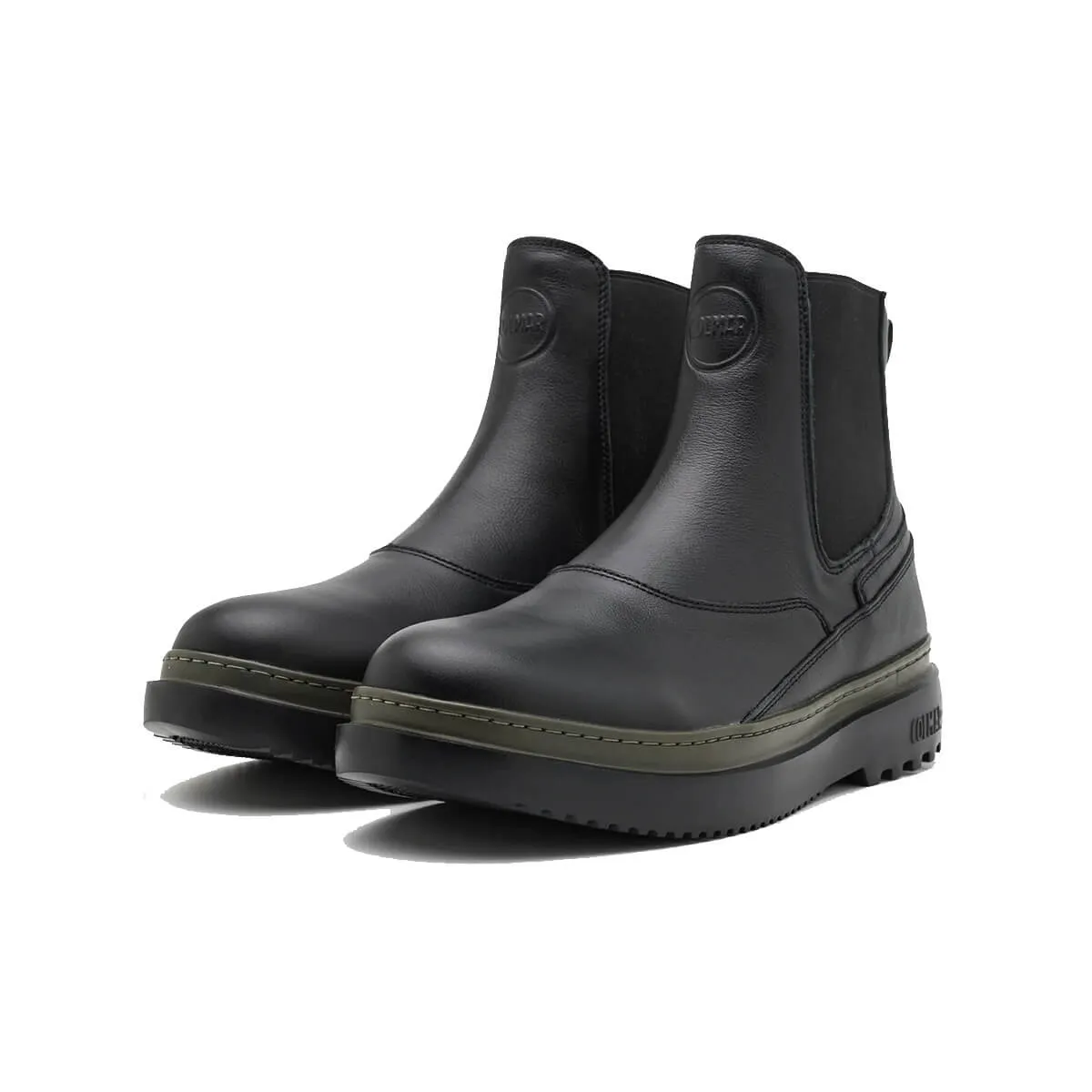 Colmar originals scarpe uomo chelsea block colore nero/verde militare