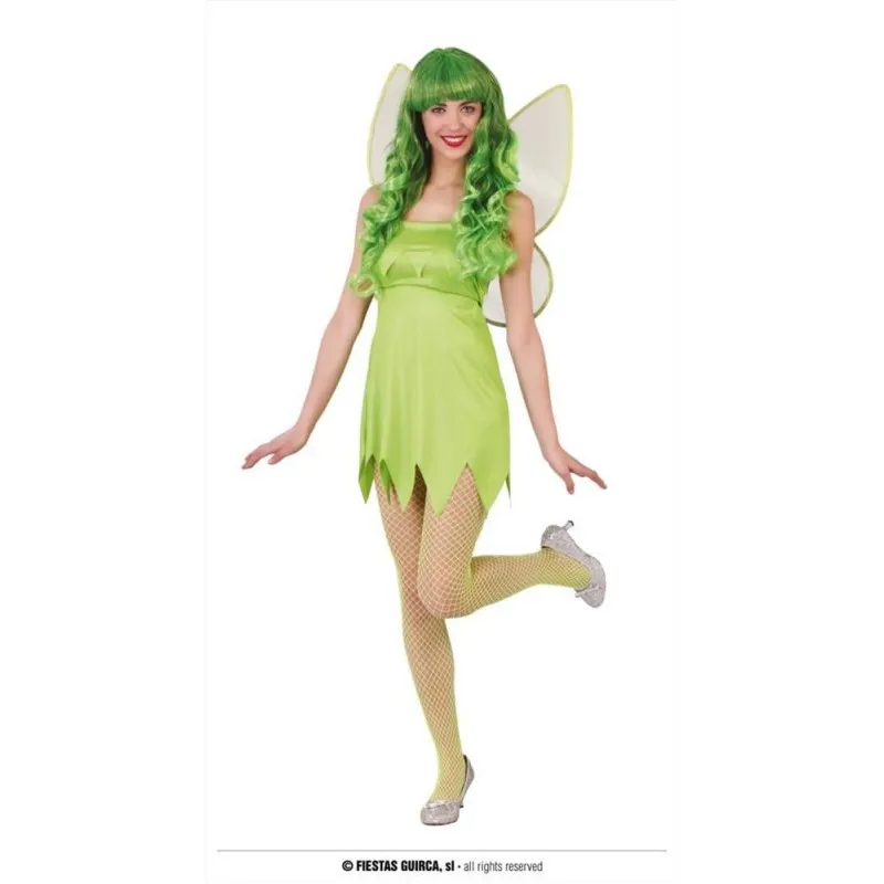 Costume fata fatina Trilly vestito verde con ali