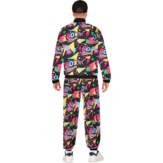 Costume tuta arcobaleno anni '80 per uomo