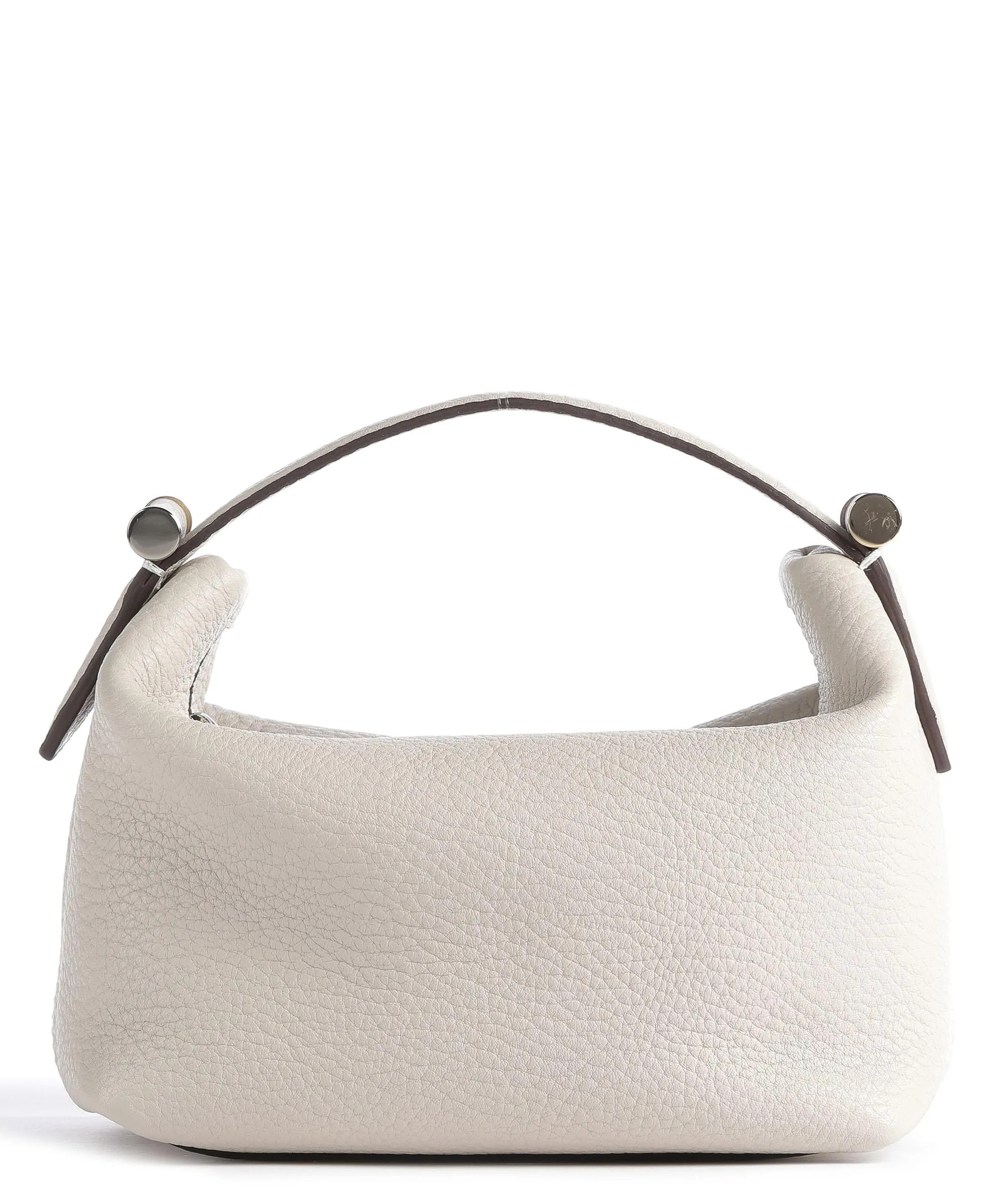  Decadent Copenhagen Cally Box Bag Borsa a mano pelle granulata avorio  