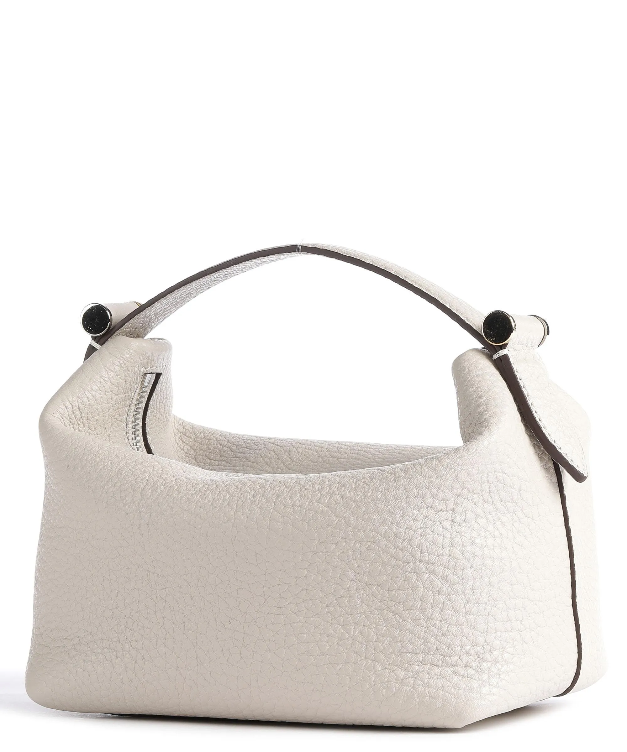  Decadent Copenhagen Cally Box Bag Borsa a mano pelle granulata avorio  