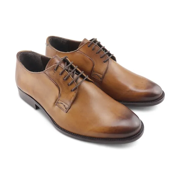 Derby cuoio in pelle