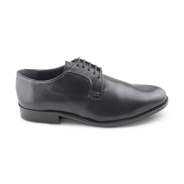 Derby nero in pelle