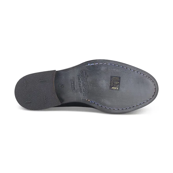 Derby nero in pelle