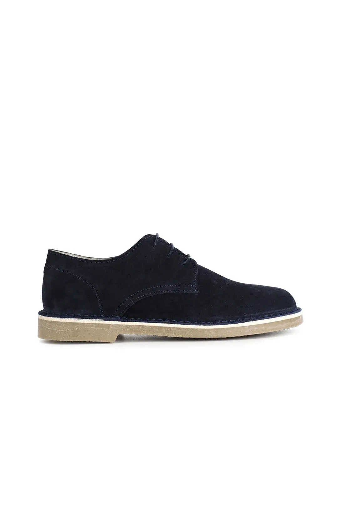 derby uomo in pelle scamosciata blu