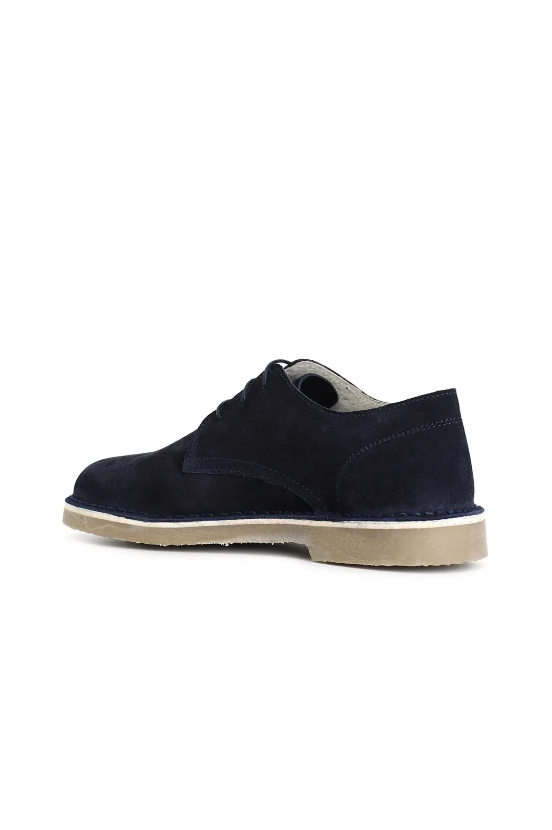 derby uomo in pelle scamosciata blu