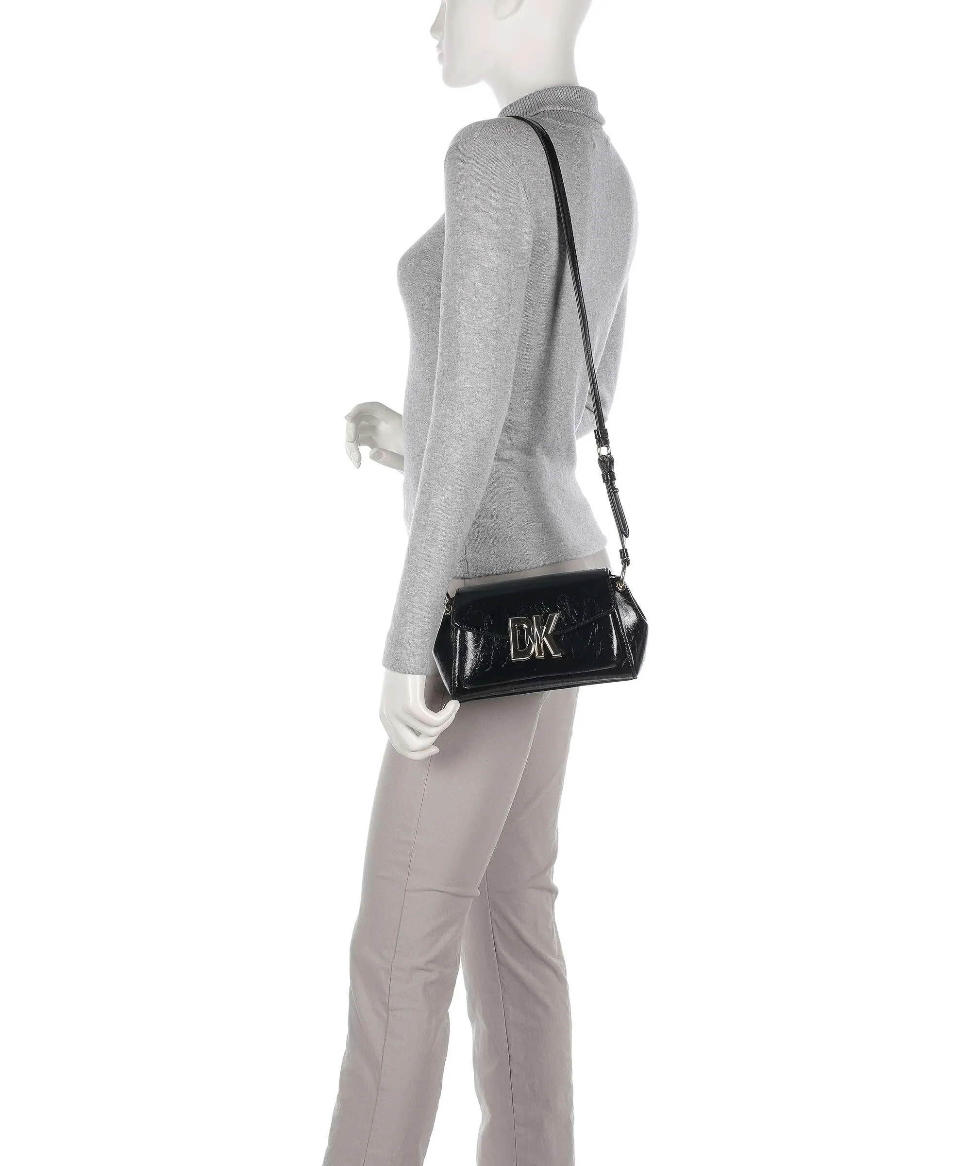  DKNY Milano Downtown Borsa a tracolla pelle bovina nero  