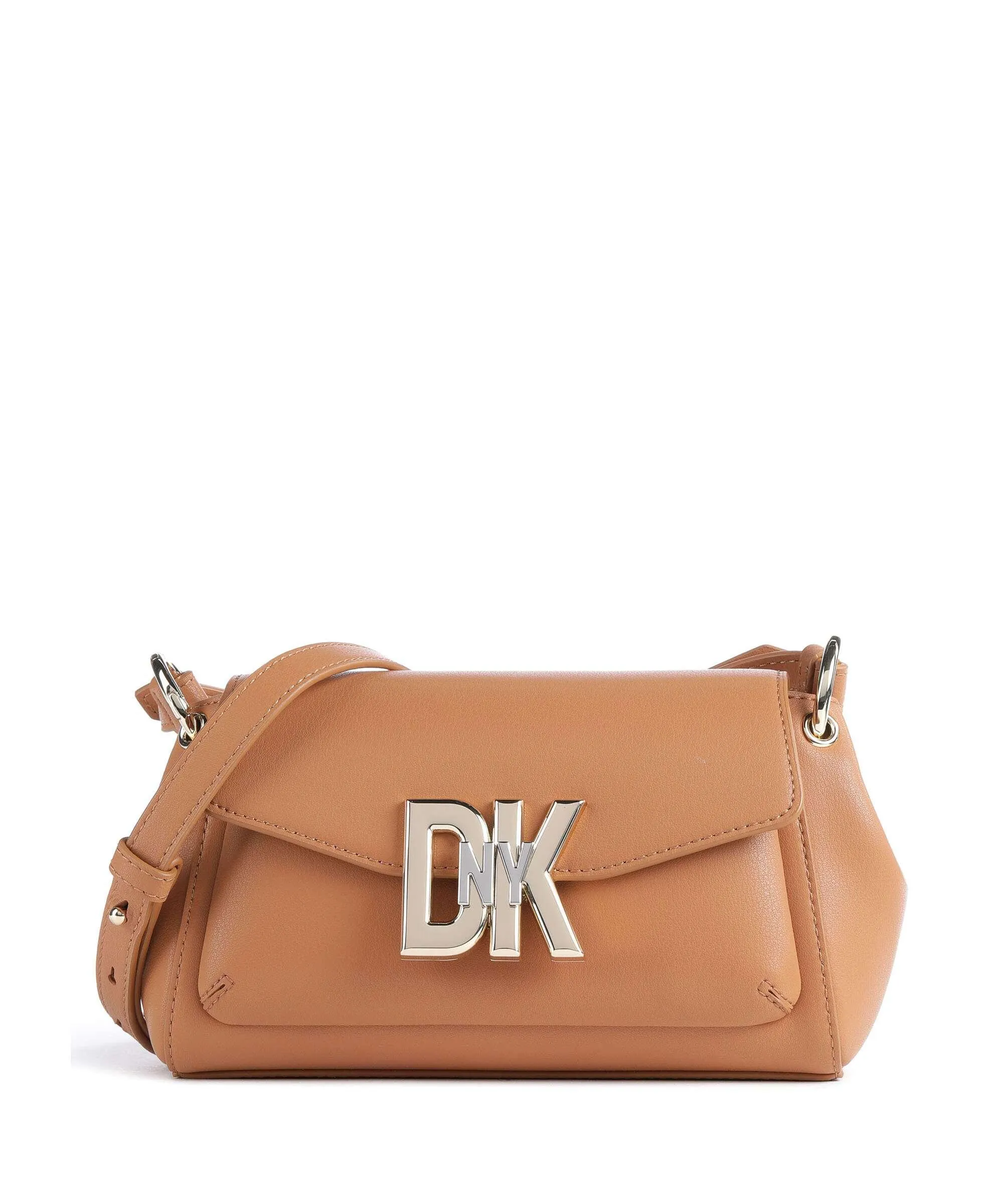  DKNY Milano Downtown Borsa a tracolla pelle di vacchetta finemente grana marrone  