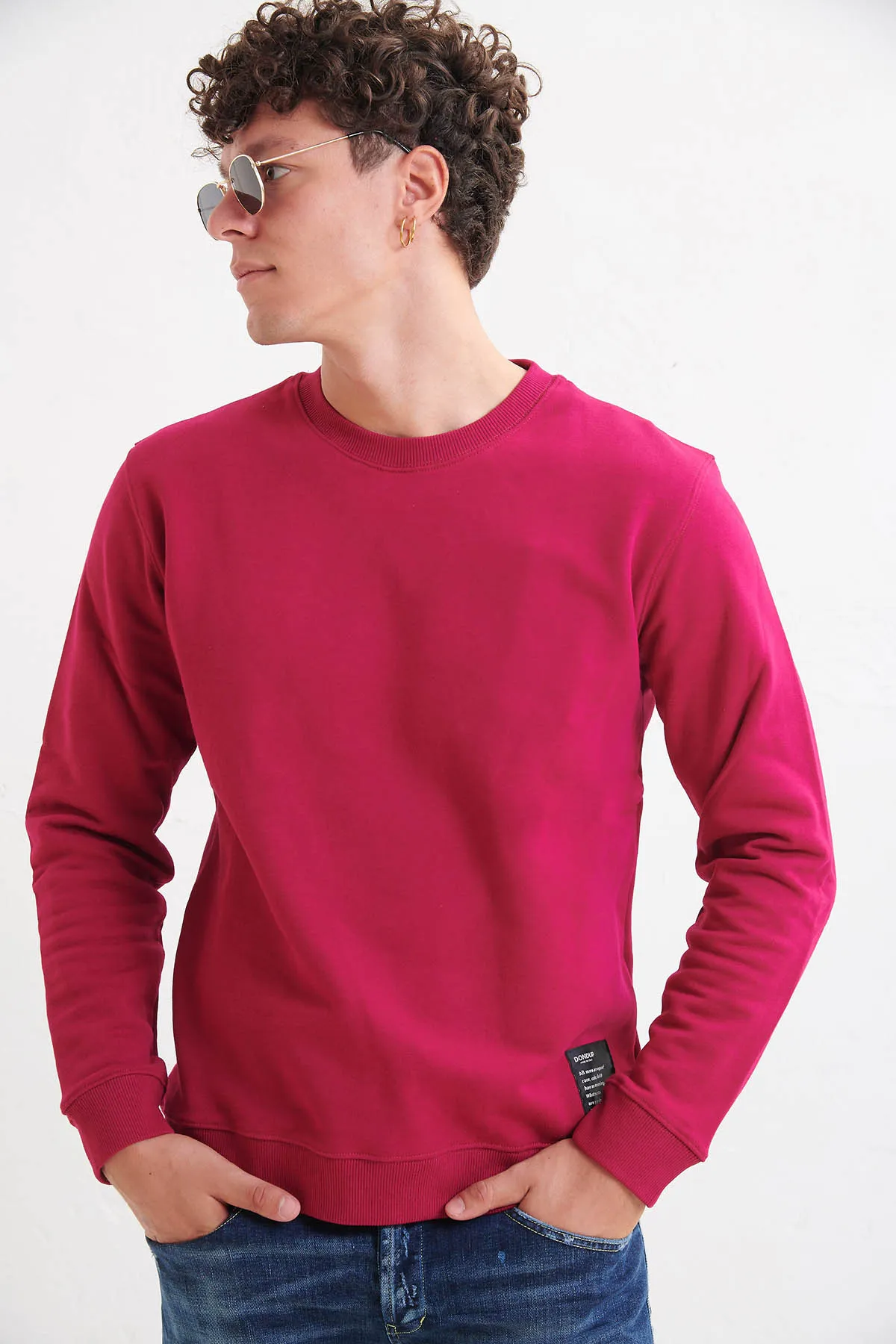 DONDUP Felpa  girocollo magenta