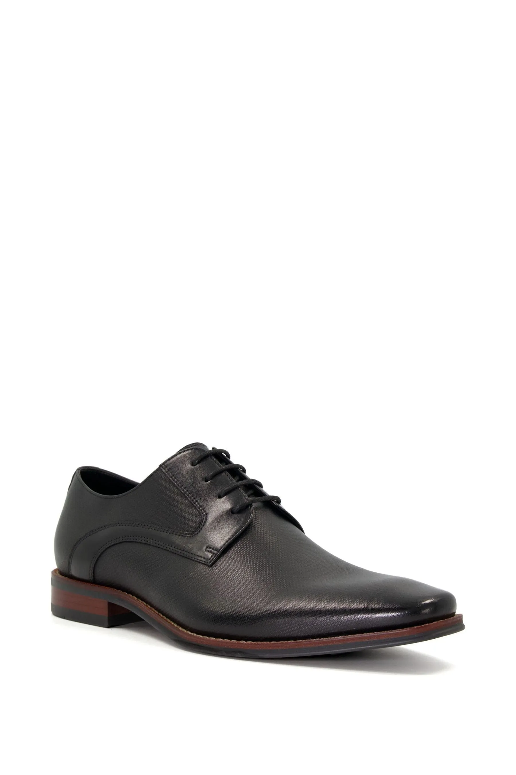 Dune London - Scarpe Derby grigio pietra con dettagli in rilievo    