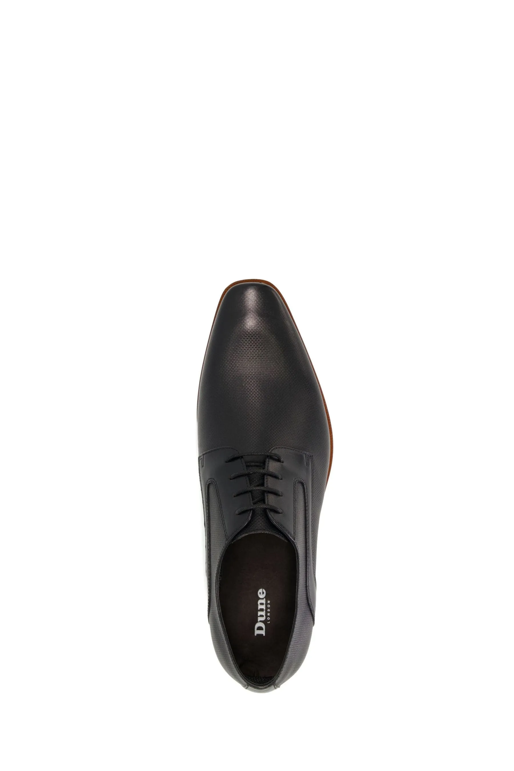 Dune London - Scarpe Derby grigio pietra con dettagli in rilievo    