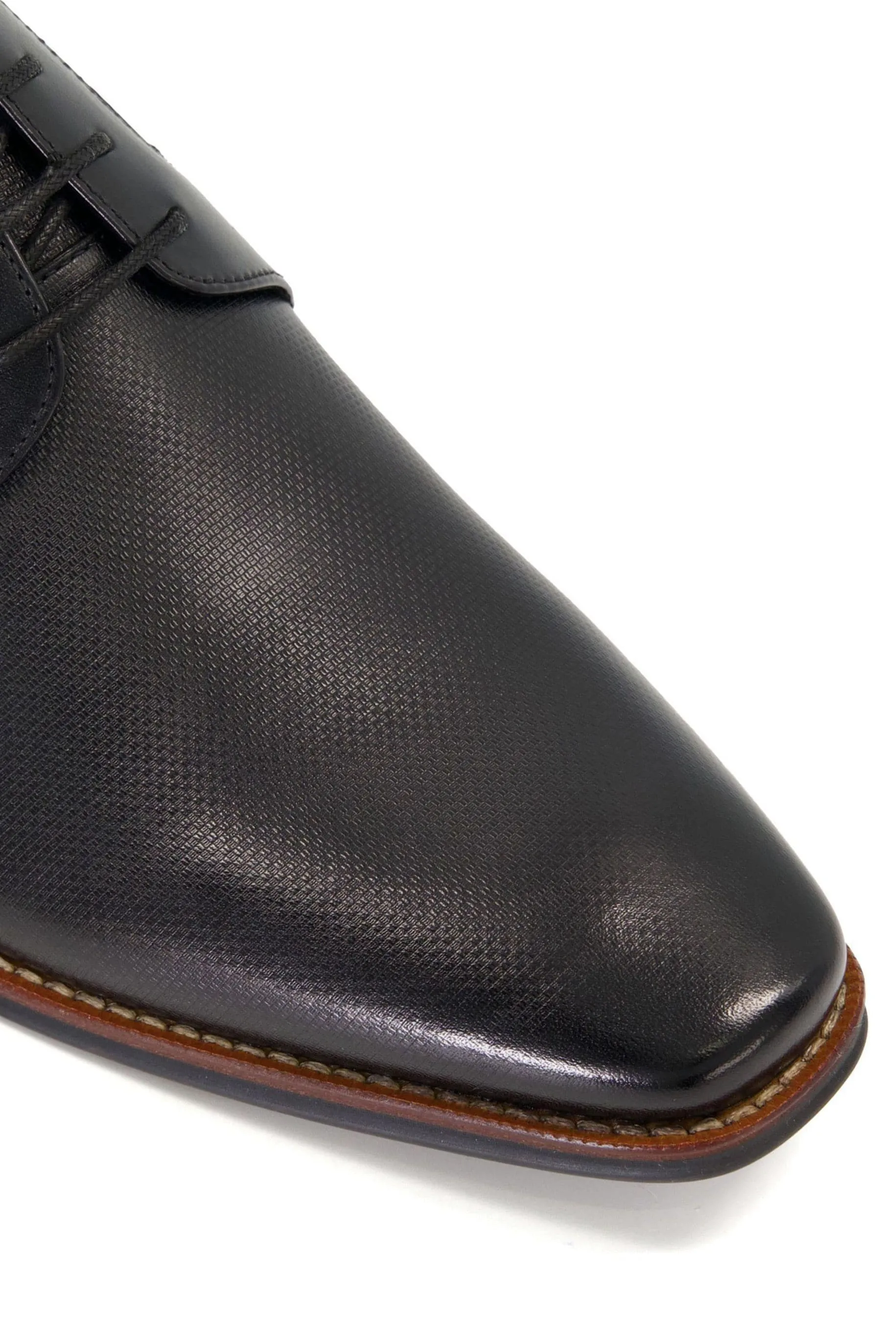 Dune London - Scarpe Derby grigio pietra con dettagli in rilievo    