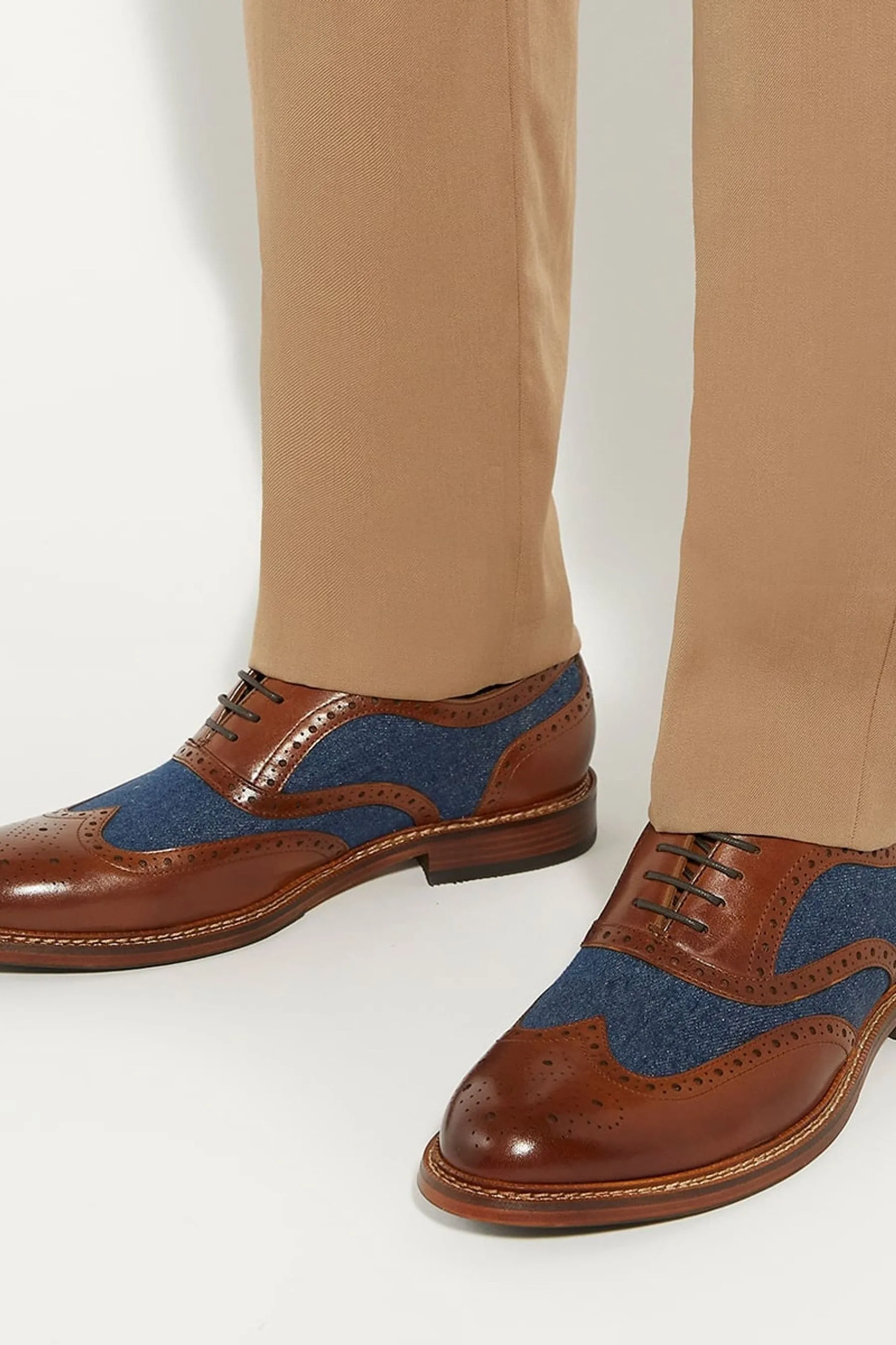 Dune London - Soar - Scarpe brogue in materiali misti
