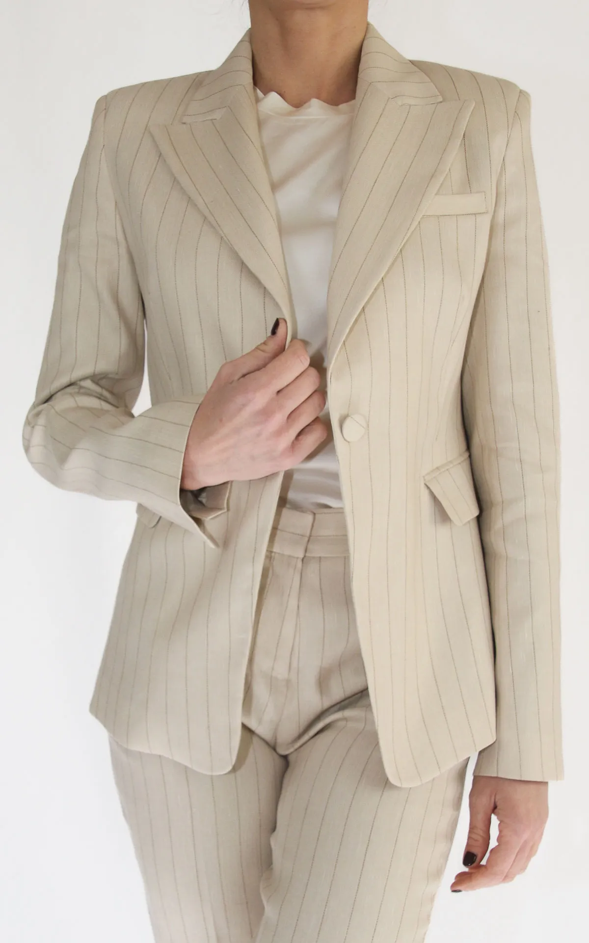 ECO – Giacca riga – Beige