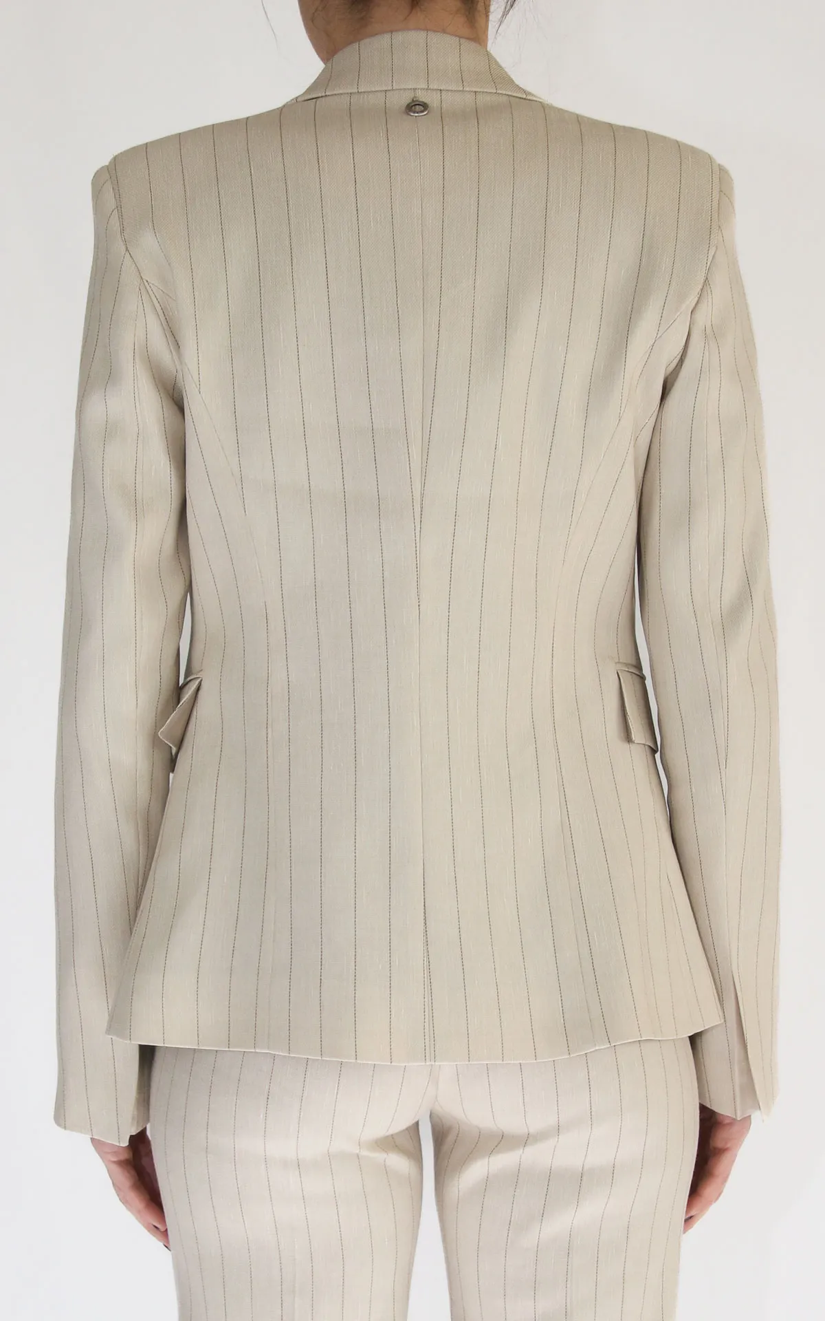 ECO – Giacca riga – Beige