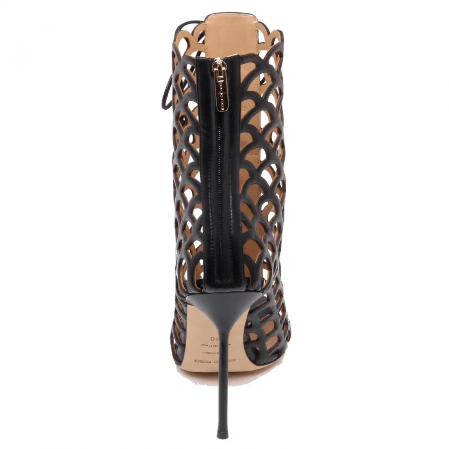 F6042 decollete donna black SERGIO ROSSI scarpe tronchetto shoe woman