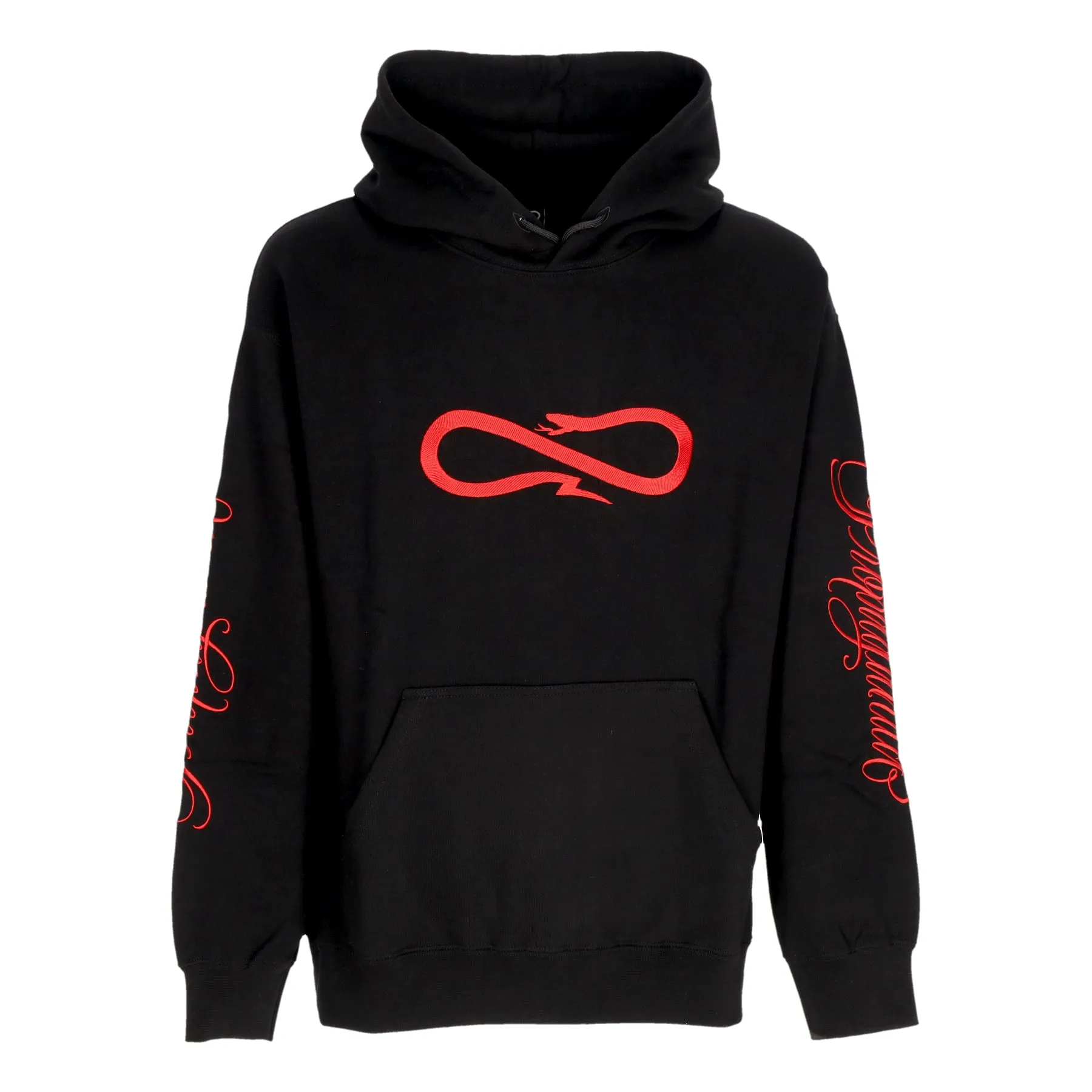 Felpa Leggera Cappuccio Uomo Logo Demon Hoodie Black