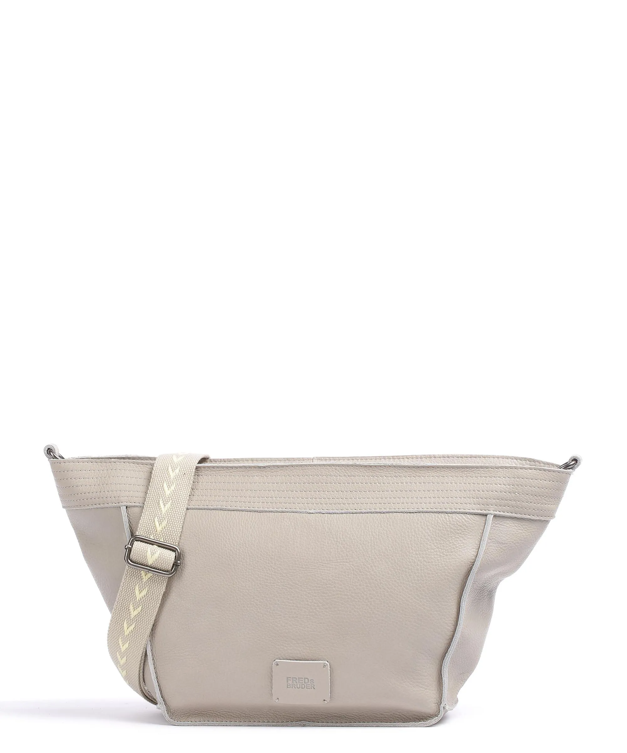  FredsBruder Stines Borsa a spalla pelle granulata grigio chiaro  