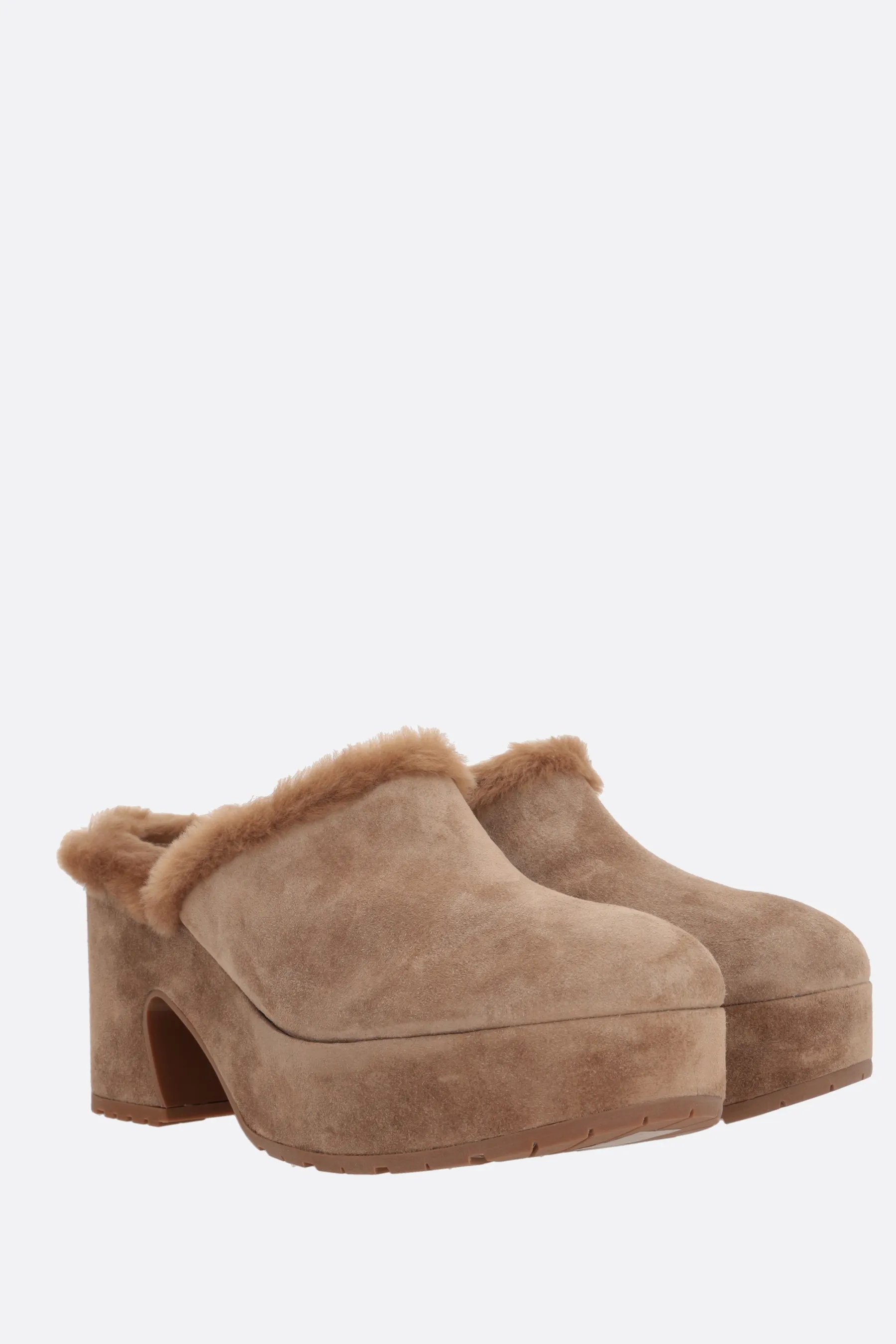  GIANVITO ROSSI mule platform Lyss in suede 