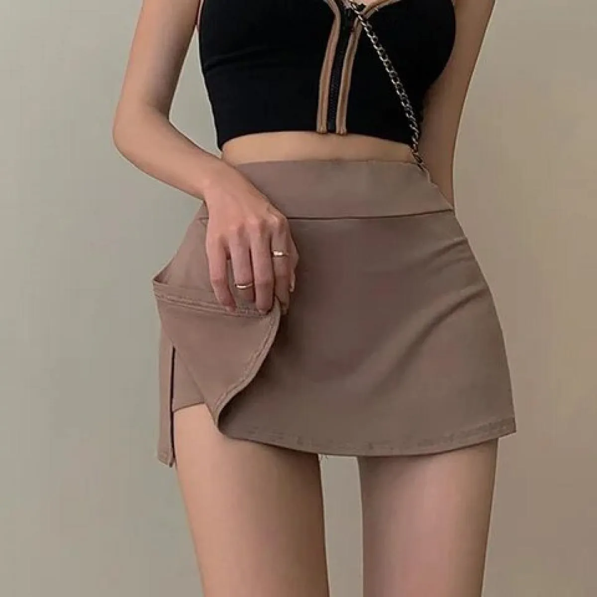 Gonna da tennis Donna Vita alta Ragazza Borsa attillata Gonna corta all'anca Gonna sportiva estiva Gonna corta con linea A divis
