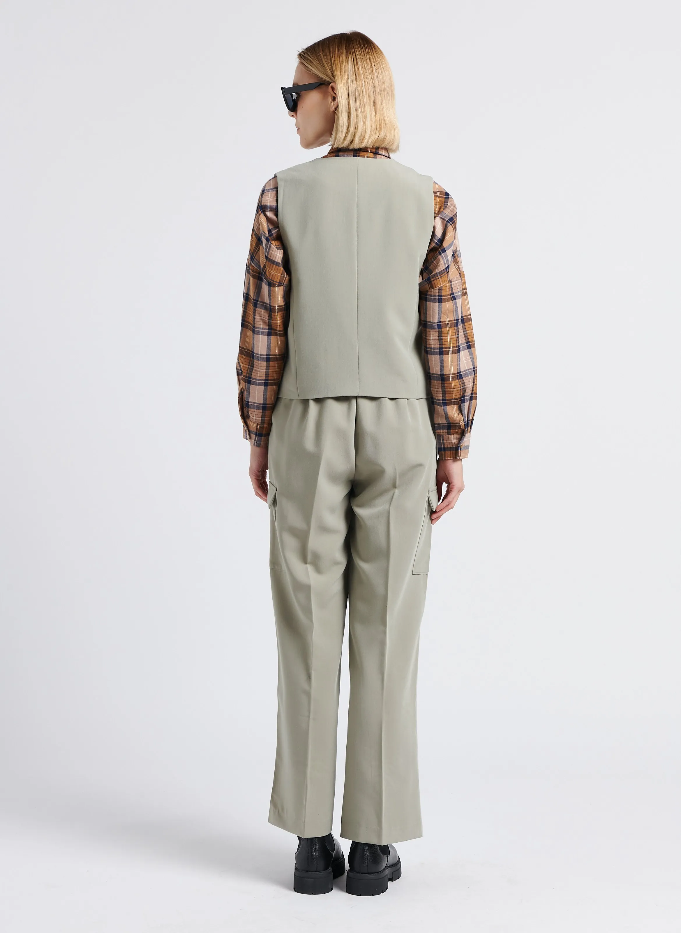  GRACE ET MILA   LISON - Camicia collo classico stampata a quadri | Giallo