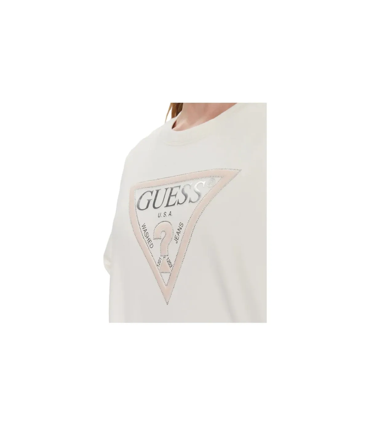 Guess Donna Felpa A Girocollo  Pony Hair
