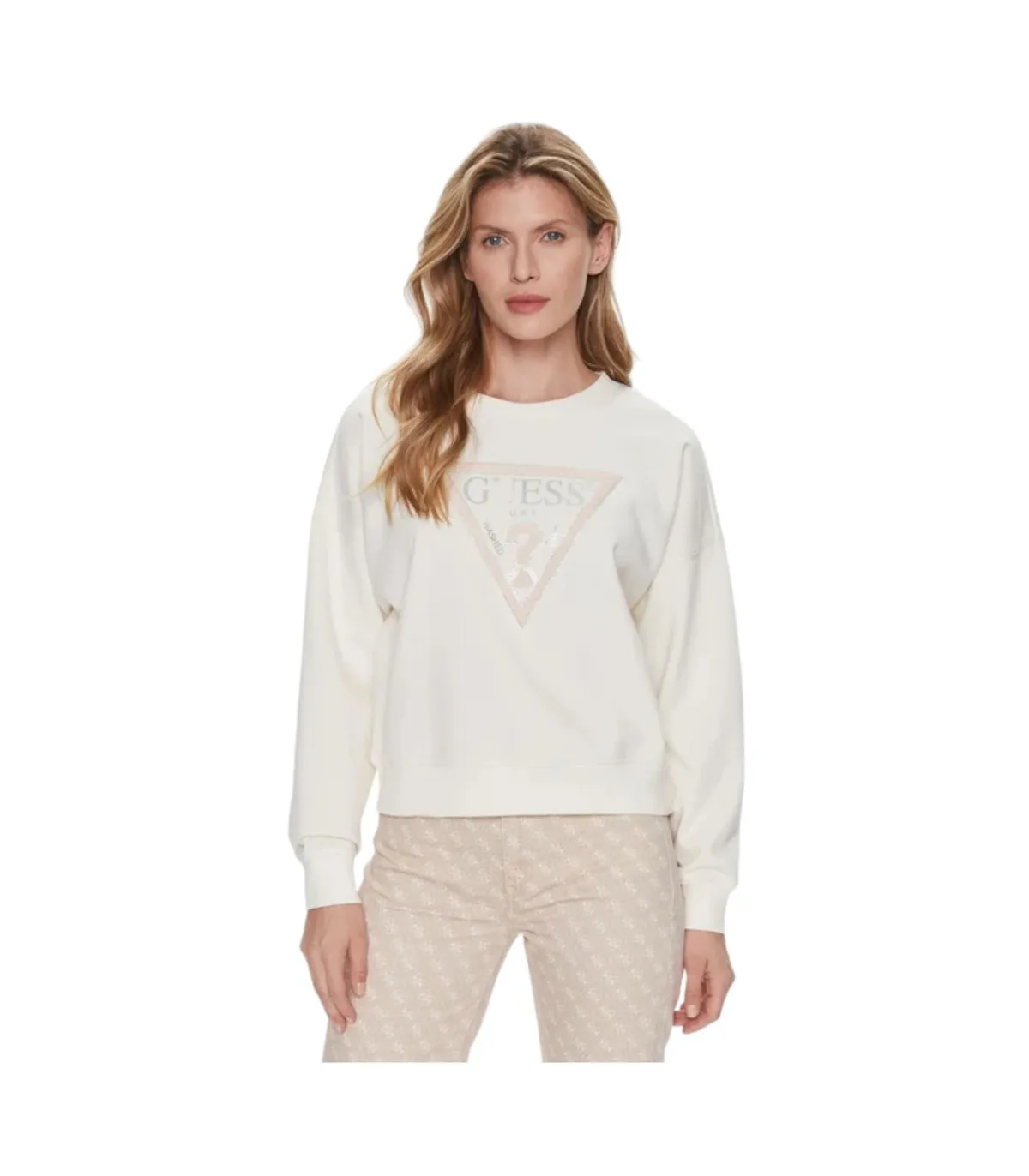 Guess Donna Felpa A Girocollo  Pony Hair