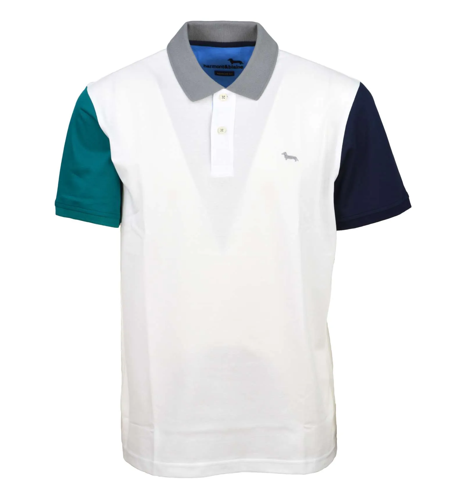 HARMONT & BLAINE uomo maglia polo bianco REGULAR LRJ351 021215 100