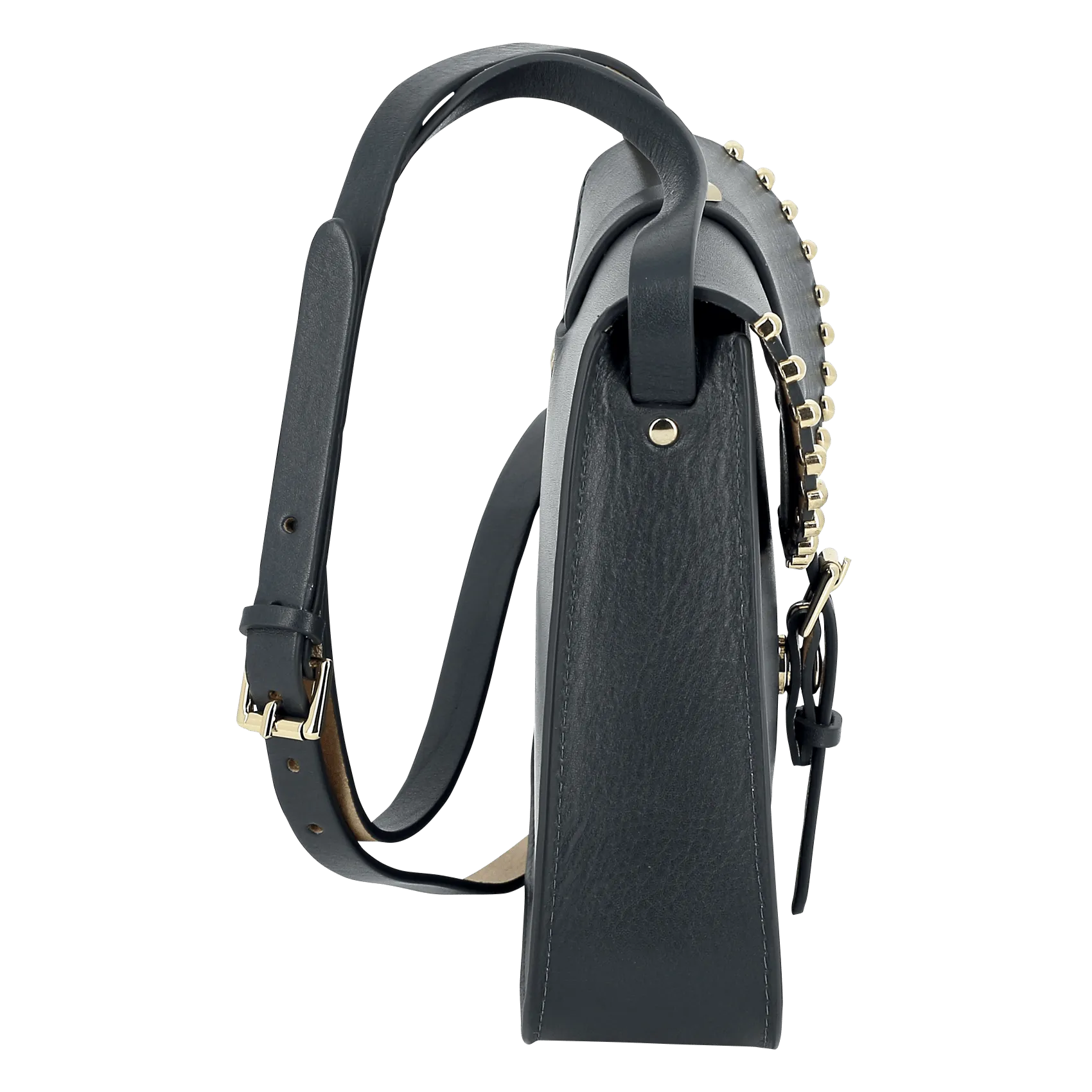  HERBERT FRERE SOEUR   LE SAB ROCK - Mini borsa a bisaccia in pelle con fibbia | Grigio