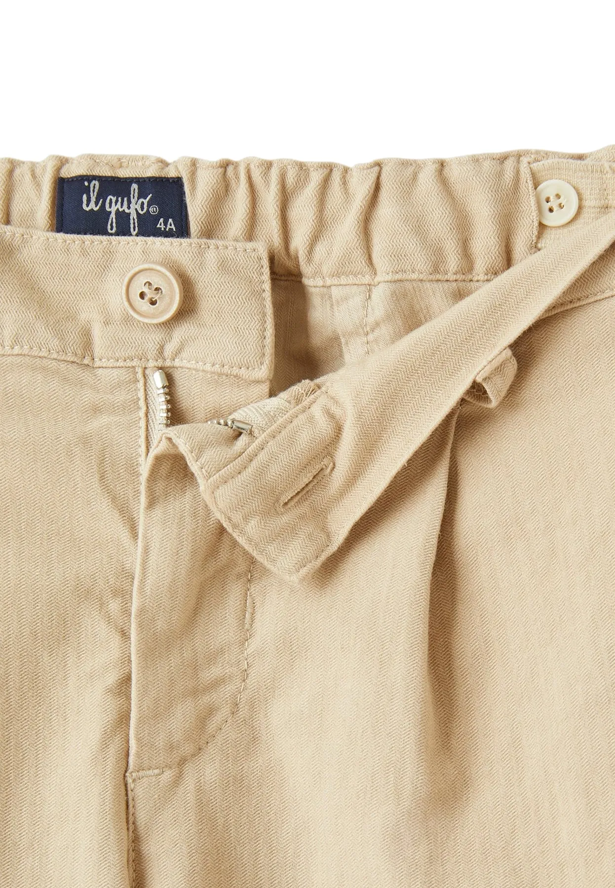 Il Gufo pantalone beige bambino in cotone