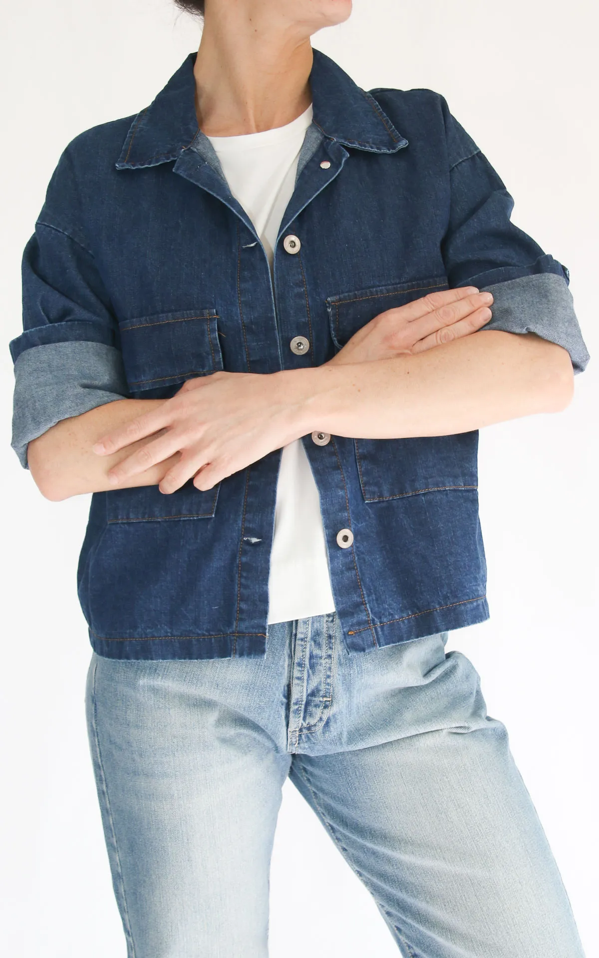 Initial – Giacca / camicia jeans – Denim scuro