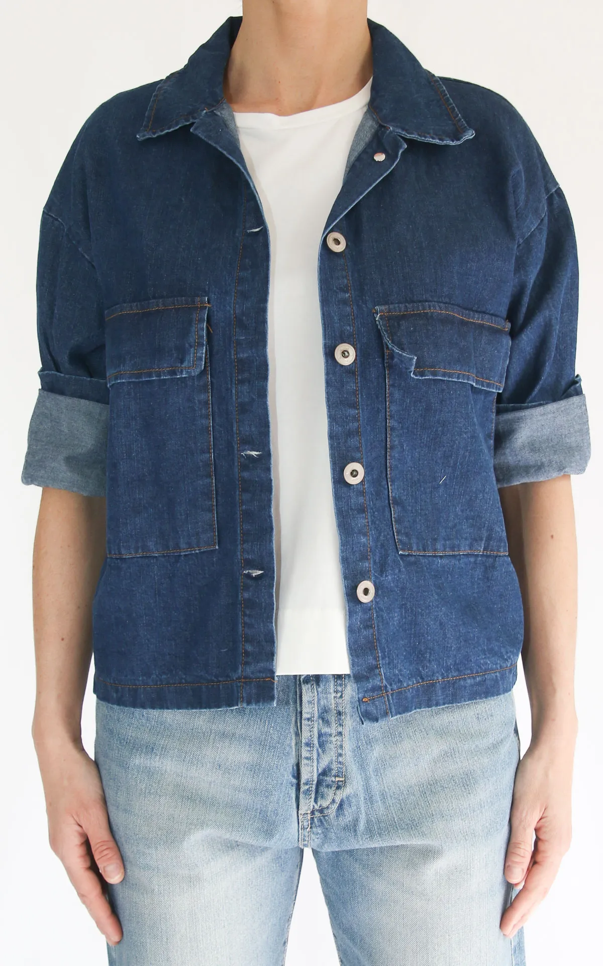 Initial – Giacca / camicia jeans – Denim scuro