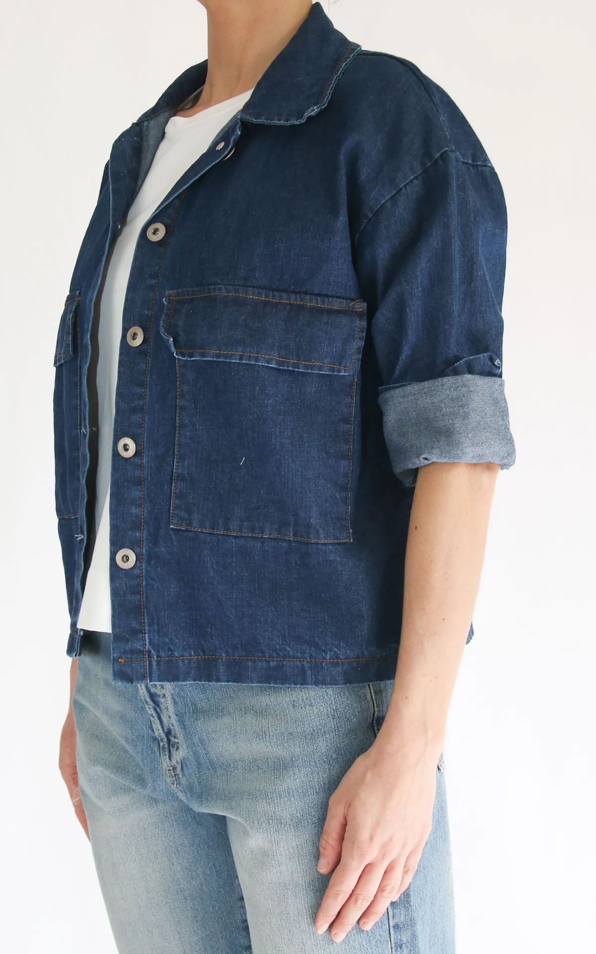 Initial – Giacca / camicia jeans – Denim scuro