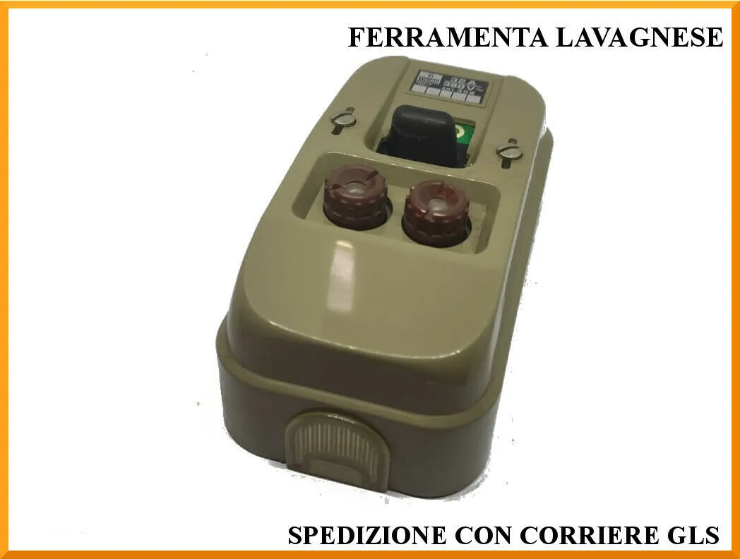 Interruttore bipolare da parete con fusibili Bticino 352 32A 380 Volts 
