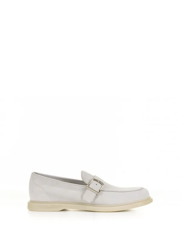 Ivory suede moccasin