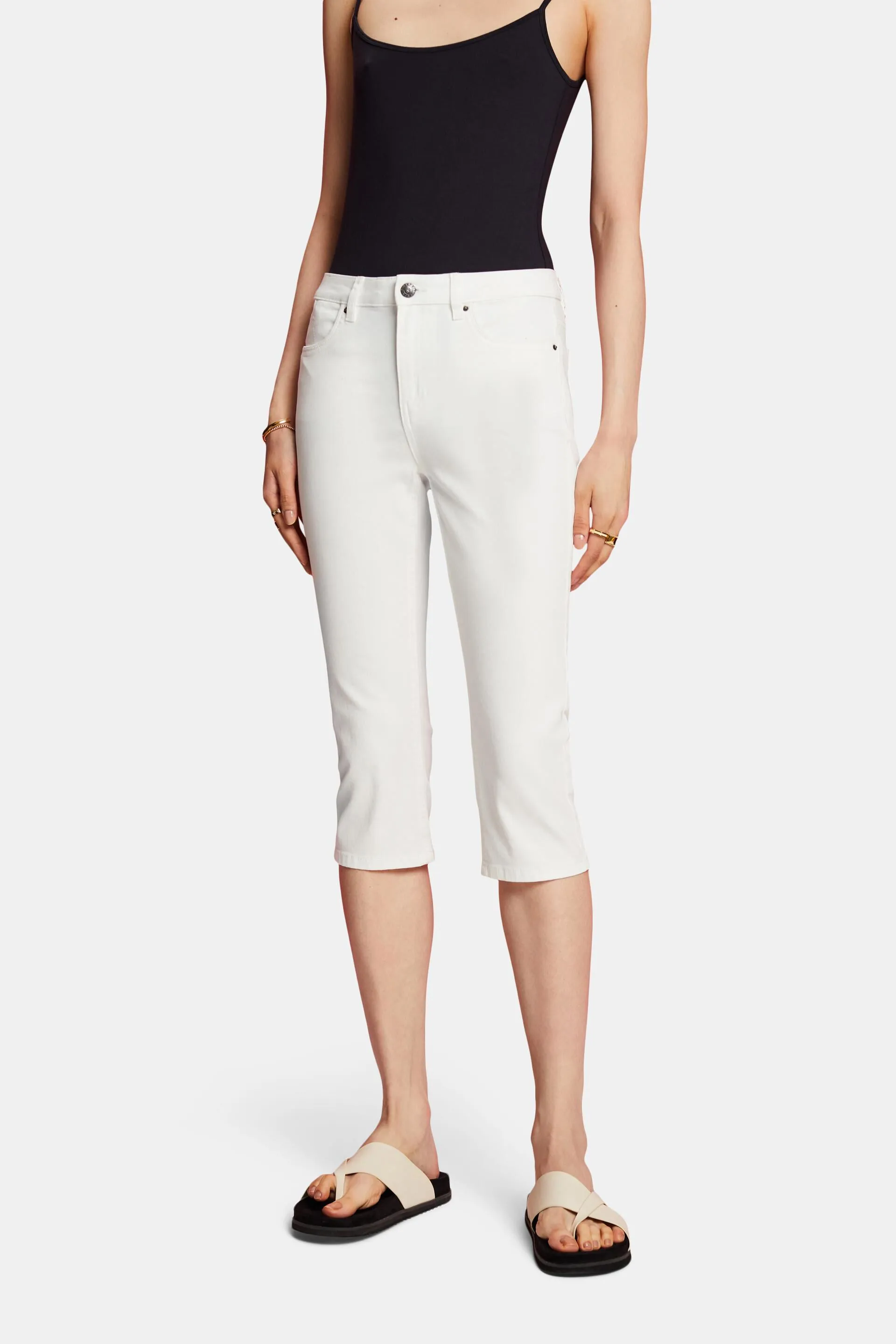 Jeans Capri a vita media