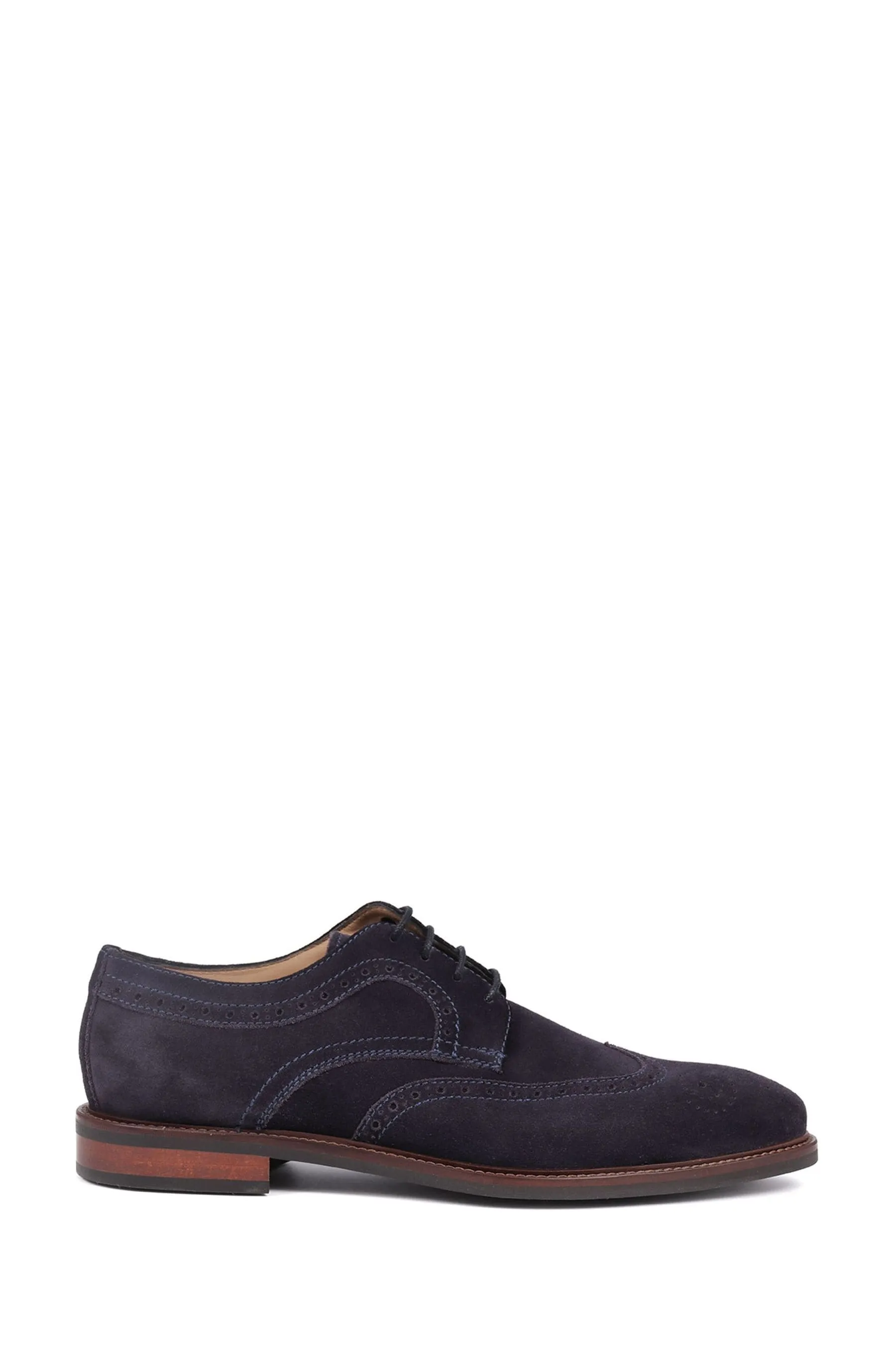 Jones Bootmaker Blu - Longwood - Scarpe brogue Derby scamosciate