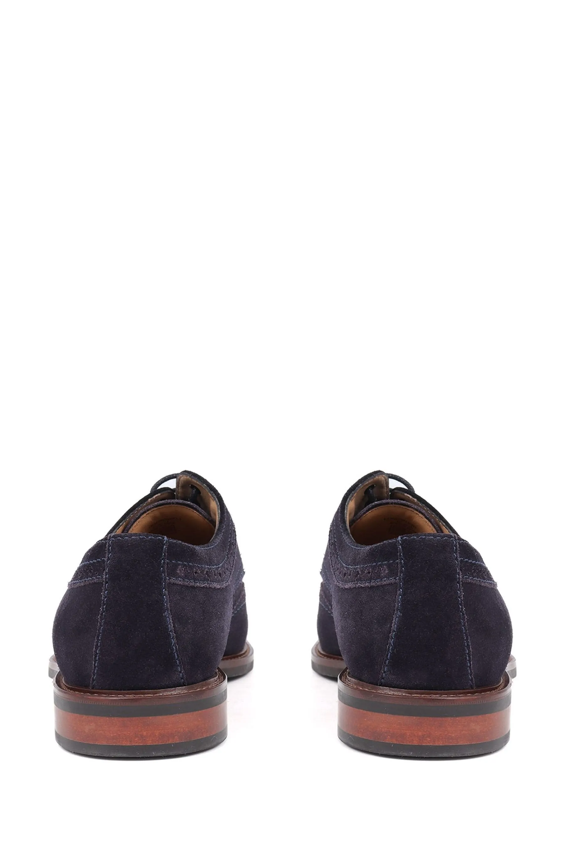 Jones Bootmaker Blu - Longwood - Scarpe brogue Derby scamosciate