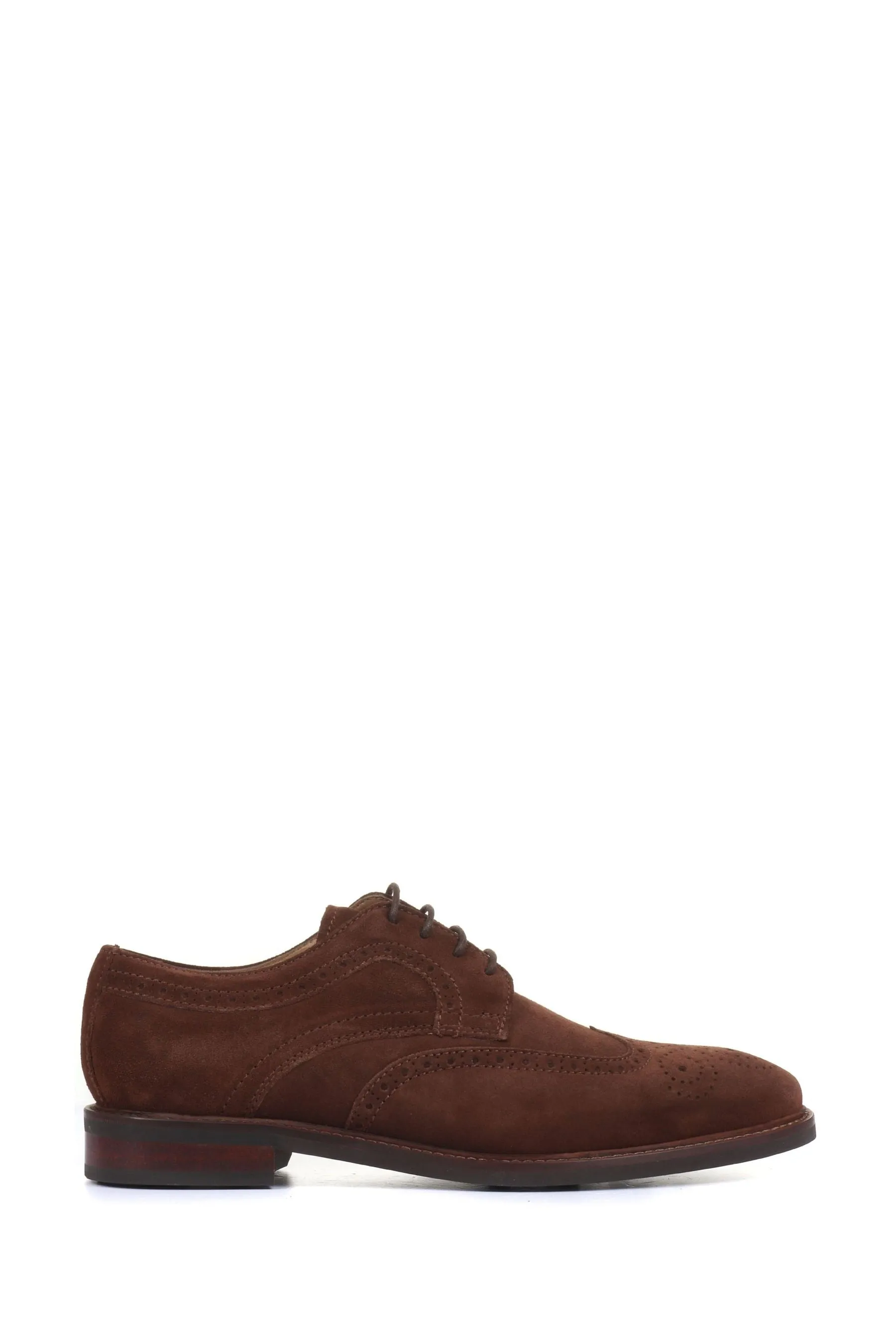 Jones Bootmaker - Longwood - Marrone - Scarpe brogue Derby scamosciate