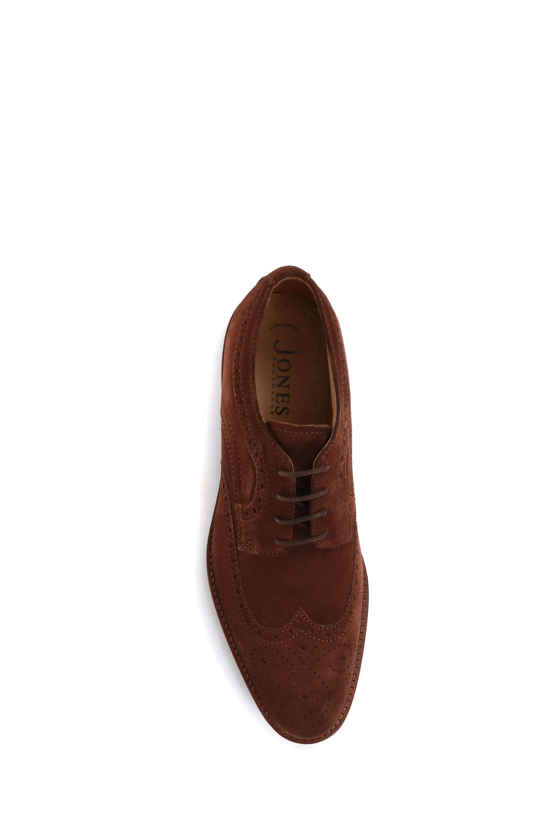 Jones Bootmaker - Longwood - Marrone - Scarpe brogue Derby scamosciate