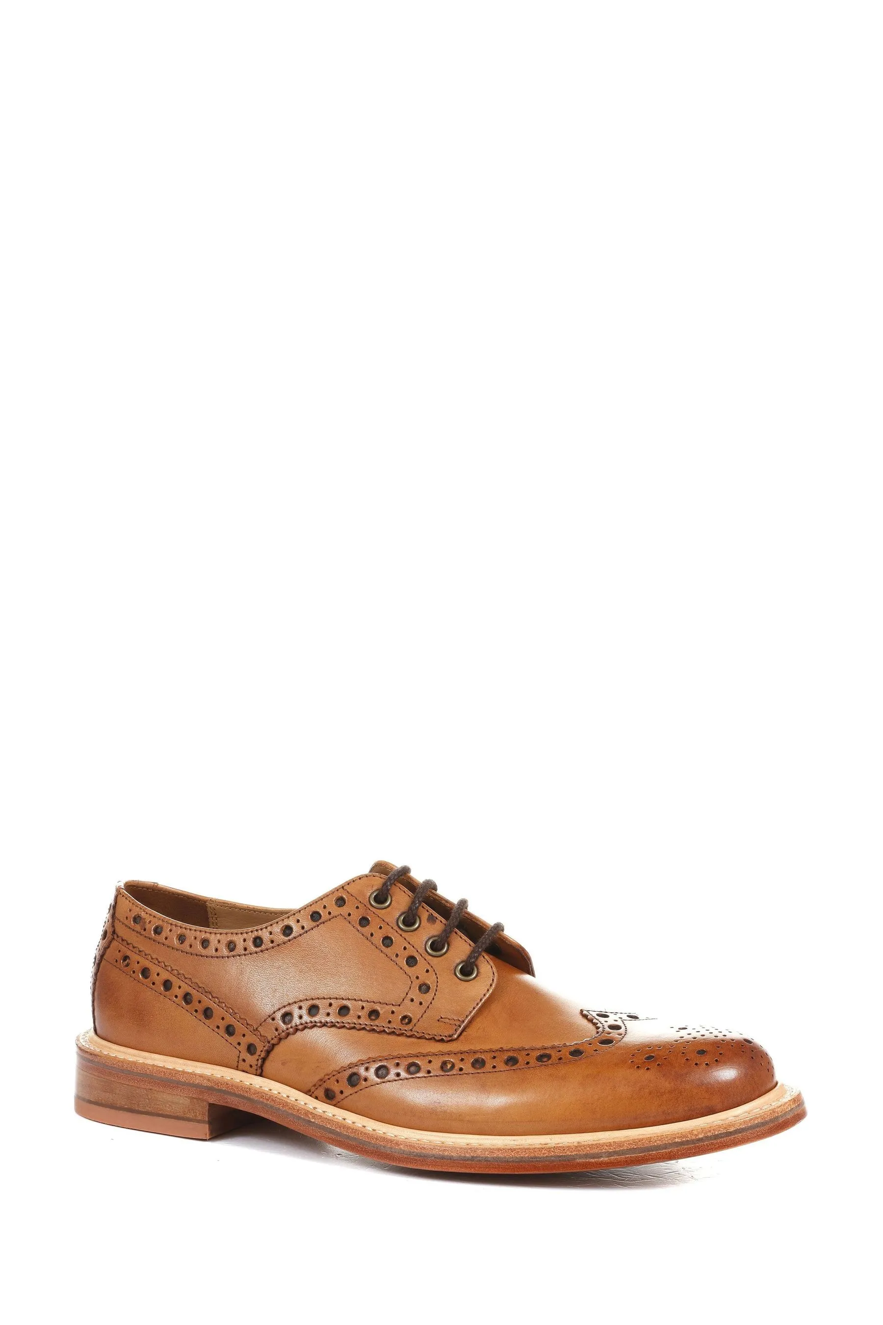 Jones - Bushwick - Scarpe brogue in pelle goffrata