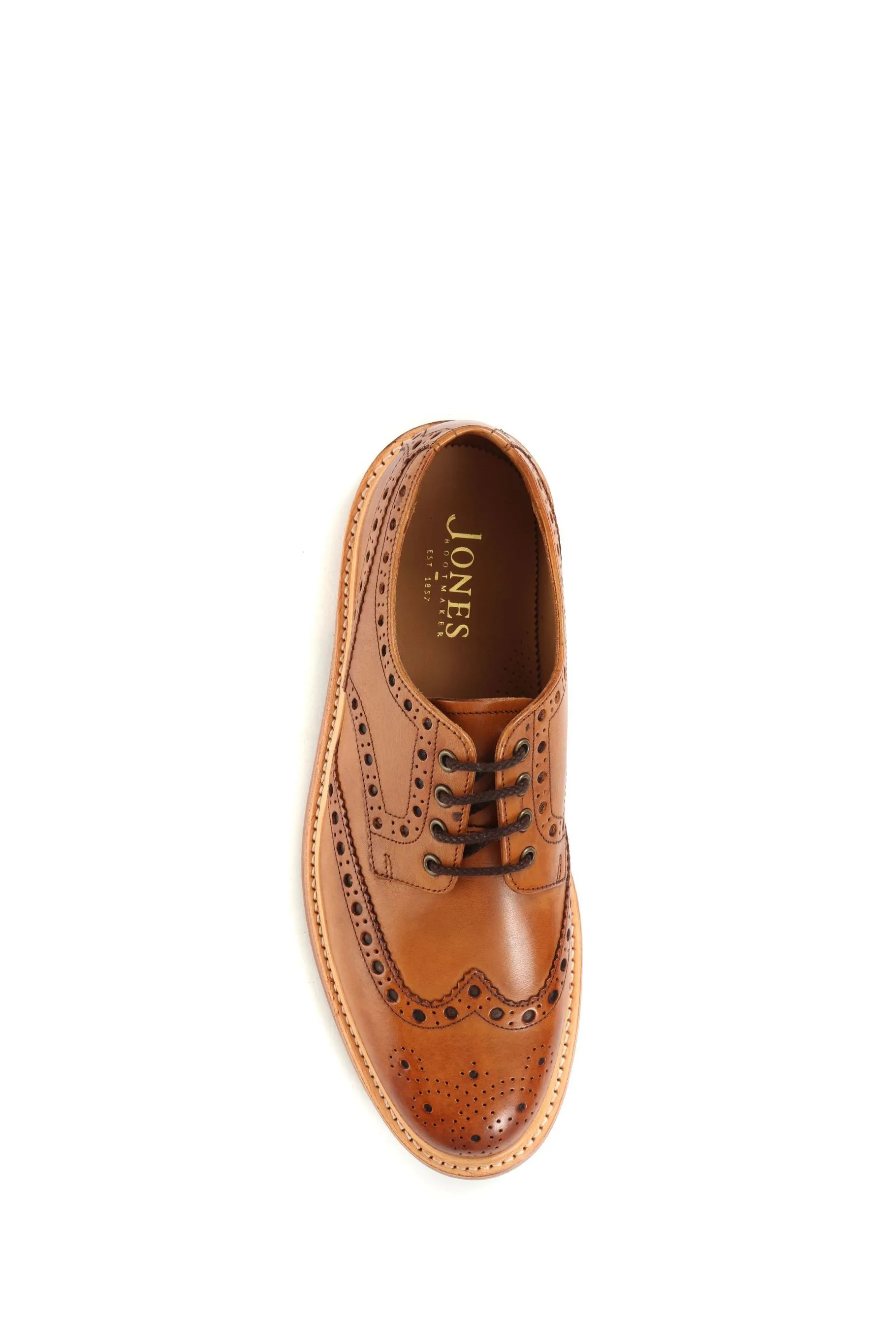 Jones - Bushwick - Scarpe brogue in pelle goffrata